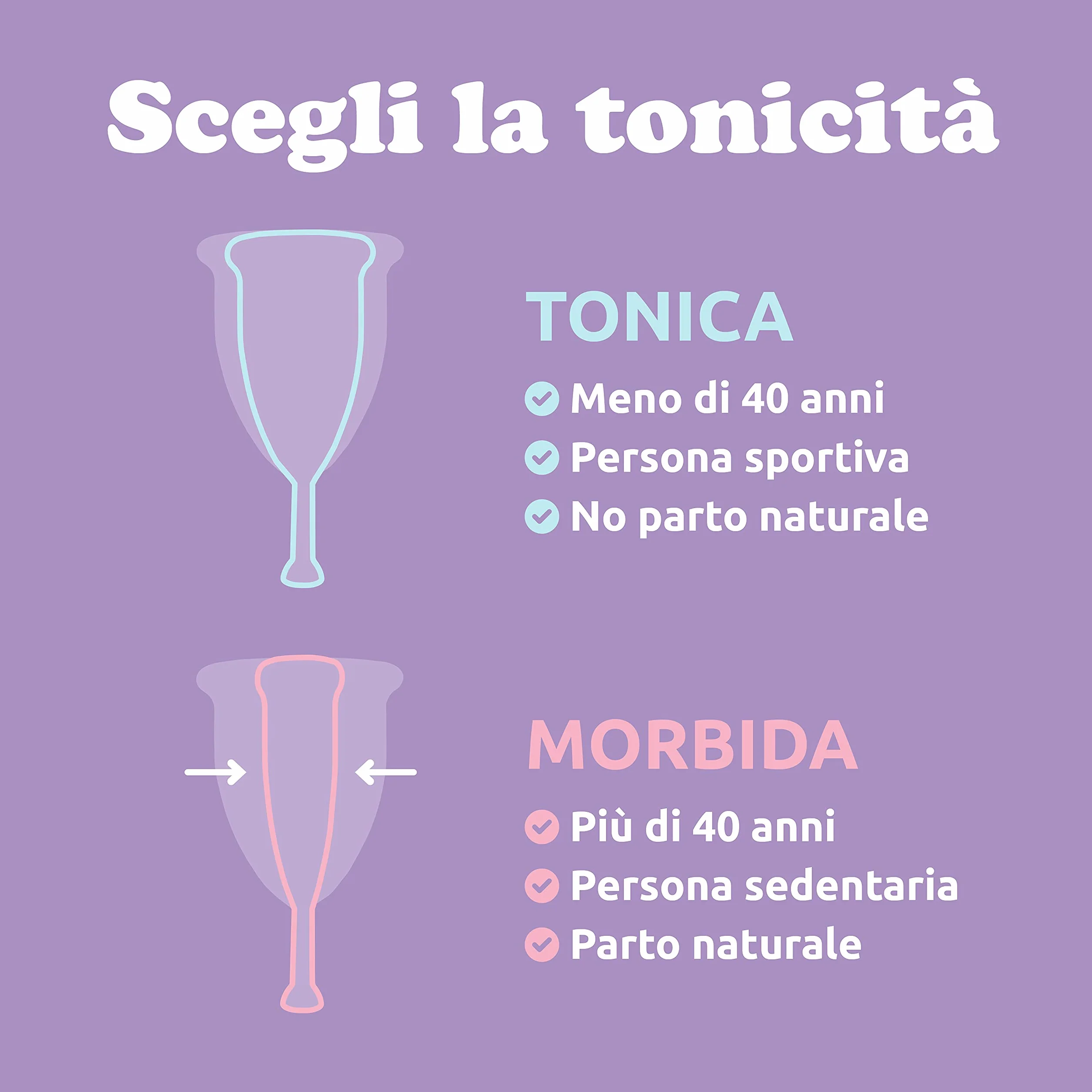 Rainbow Cup Coppetta Mestruale Silicone Medicale Senza Lattice Taglia 2 Ciclamino
