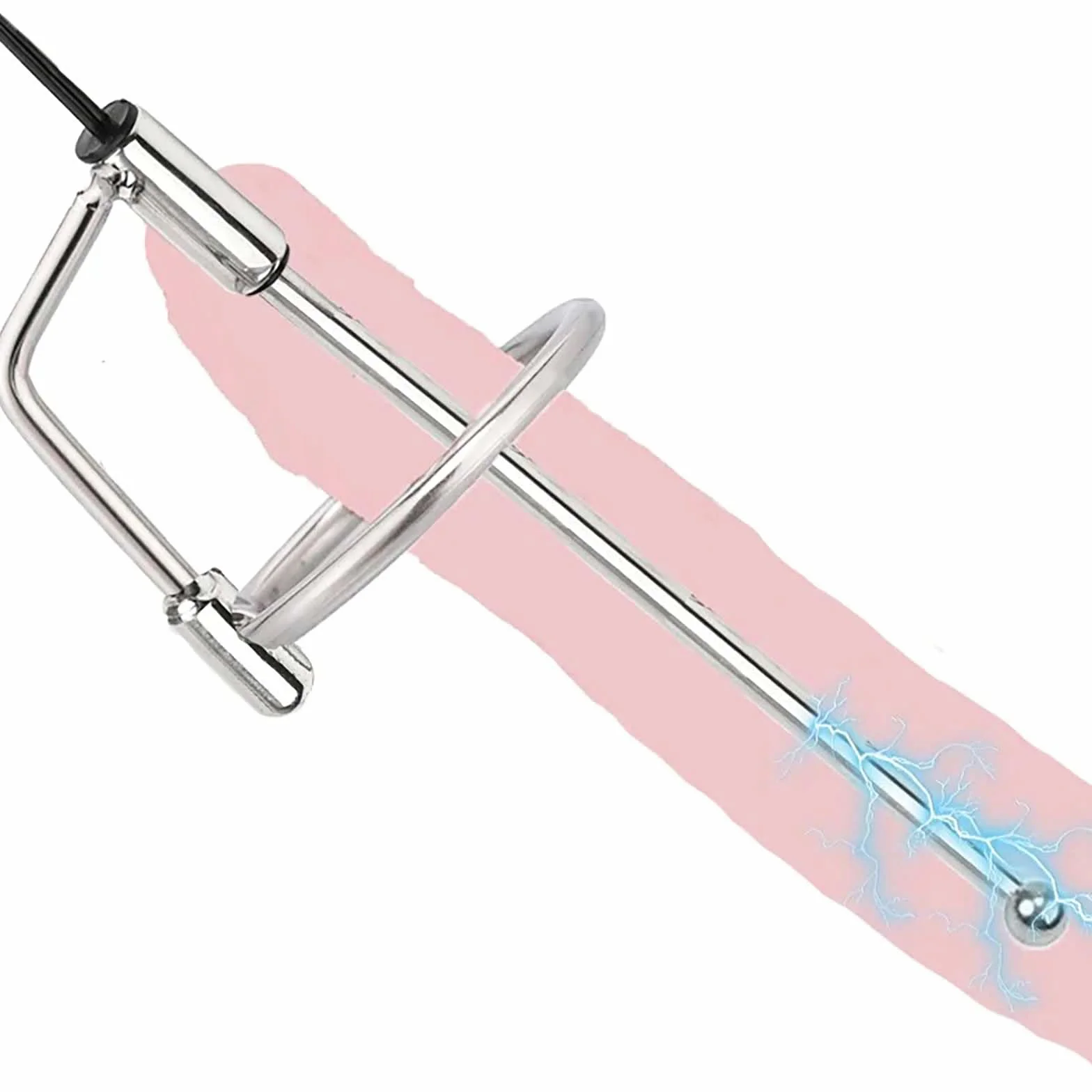 Asta sonora in acciaio inossidabile con controller, set fitness per barella di stimolazione speciale maschile -D17IT (B:10mm)