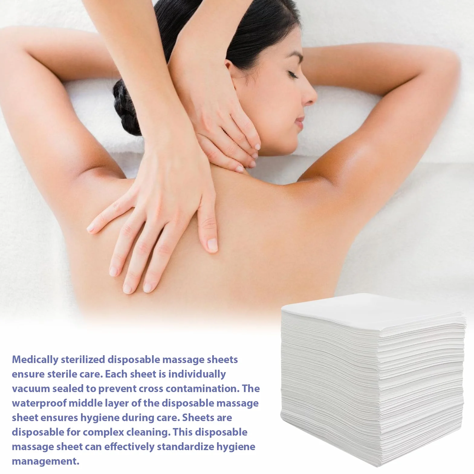 Set 100 Lenzuola Usa e Getta 80 x 180 cm per Massaggi Salone Spa Hotel