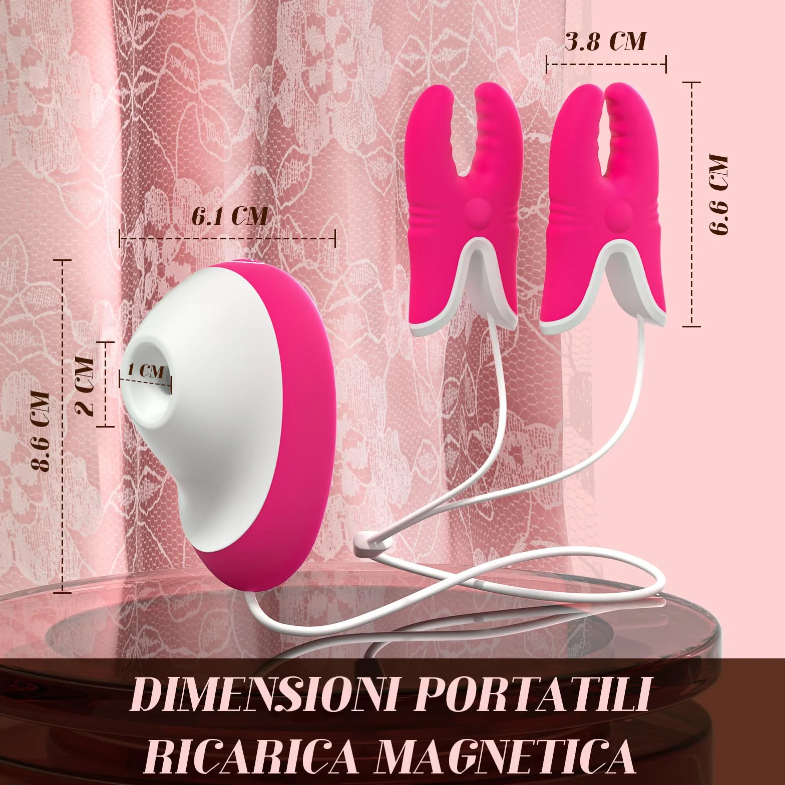 Pinze per Capezzoli Vibratore Giochi Erotiici per Coppie - Sexytoysys Vibratoreper Donna Professionale Sex Toys Succhia Stimolatore Clitoride Femminile, Vibratori Bdsm Toy Sessuali per Adulti Sexy