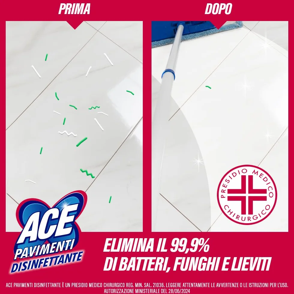 ACE Pavimenti Disinfettante 8 x 1 L