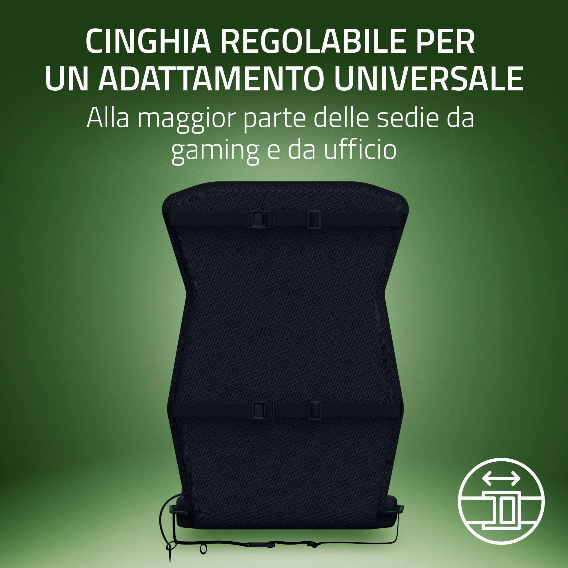 Razer Freyja Cuscino da gioco aptico Sensa HD HyperSpeed Wireless Bluetooth Nero