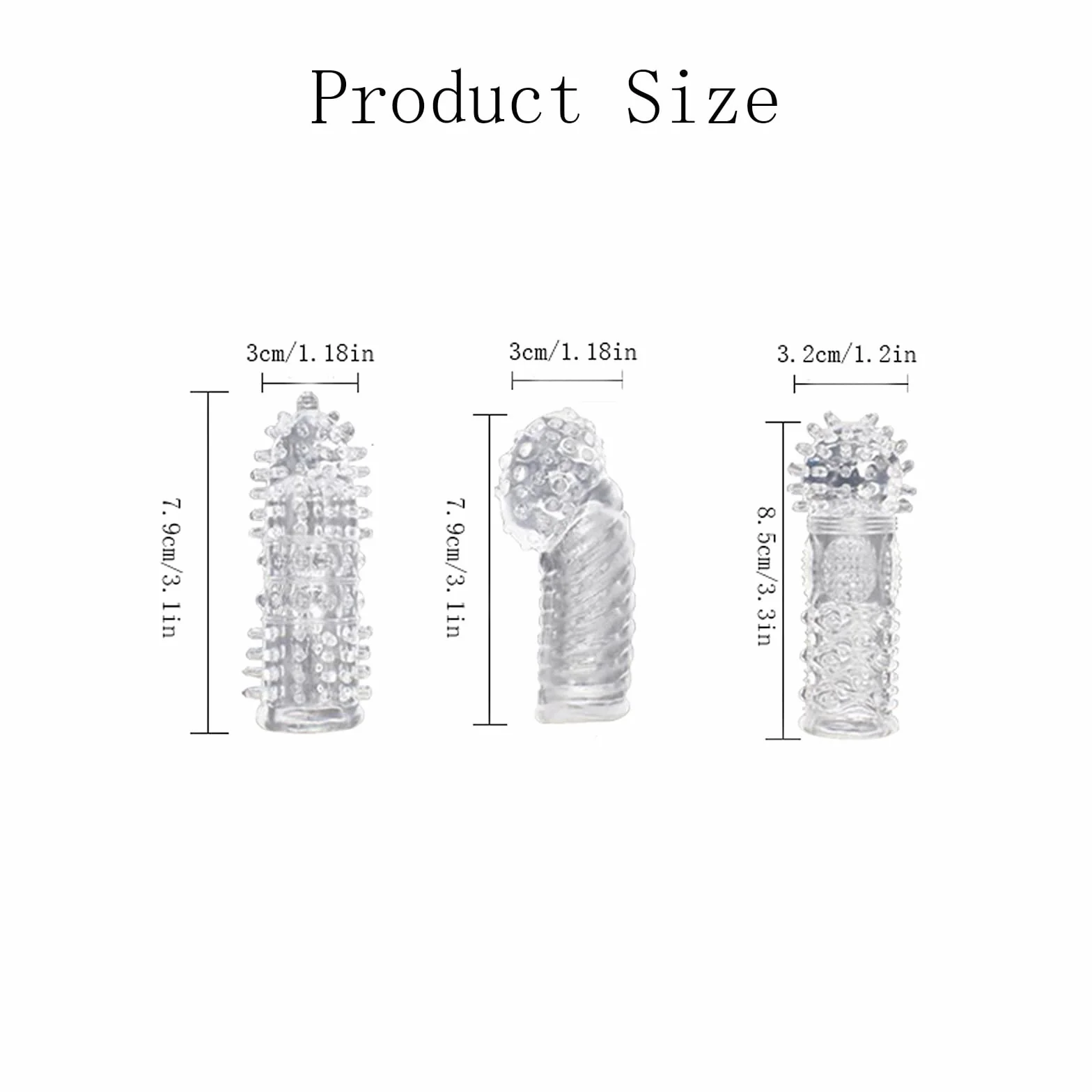 Manicotti per Dita Punto G 4 Pezzi, Manicotti per Massaggio alle Dita Giocattoli Sessuali, Copertura per Dita Impermeabile Sex Toys per Coppie, Trasparente