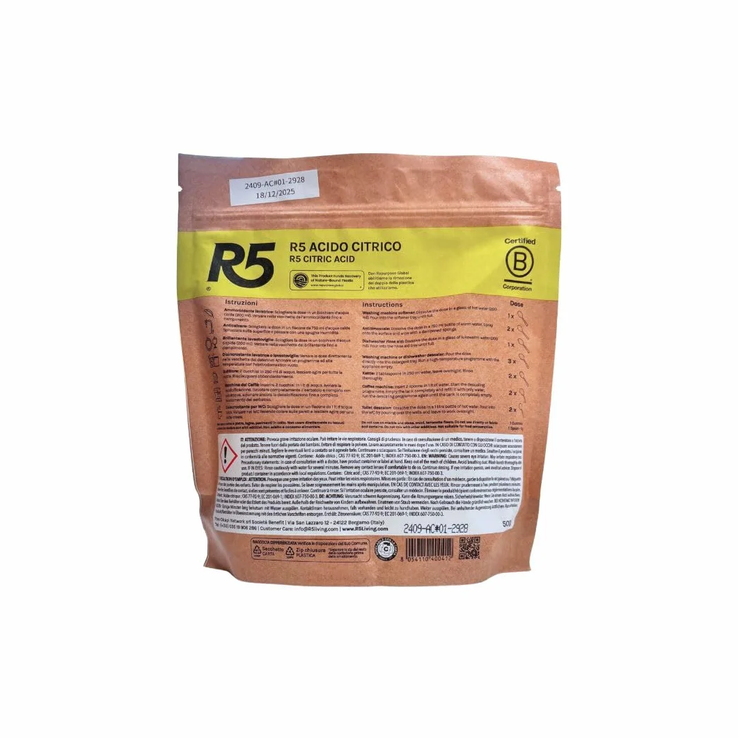 Acido Citrico in Polvere 1Kg Anticalcare Multiuso Disincrostante Brillantante Ammorbidente Inodore