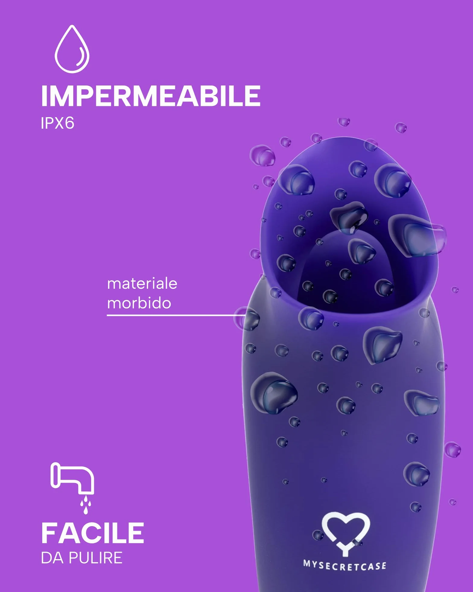 MySecretCase Vibratore Donna Clitoride, Stimolatore Clitoride Femminile, 9 Modalità, Impermeabile, USB