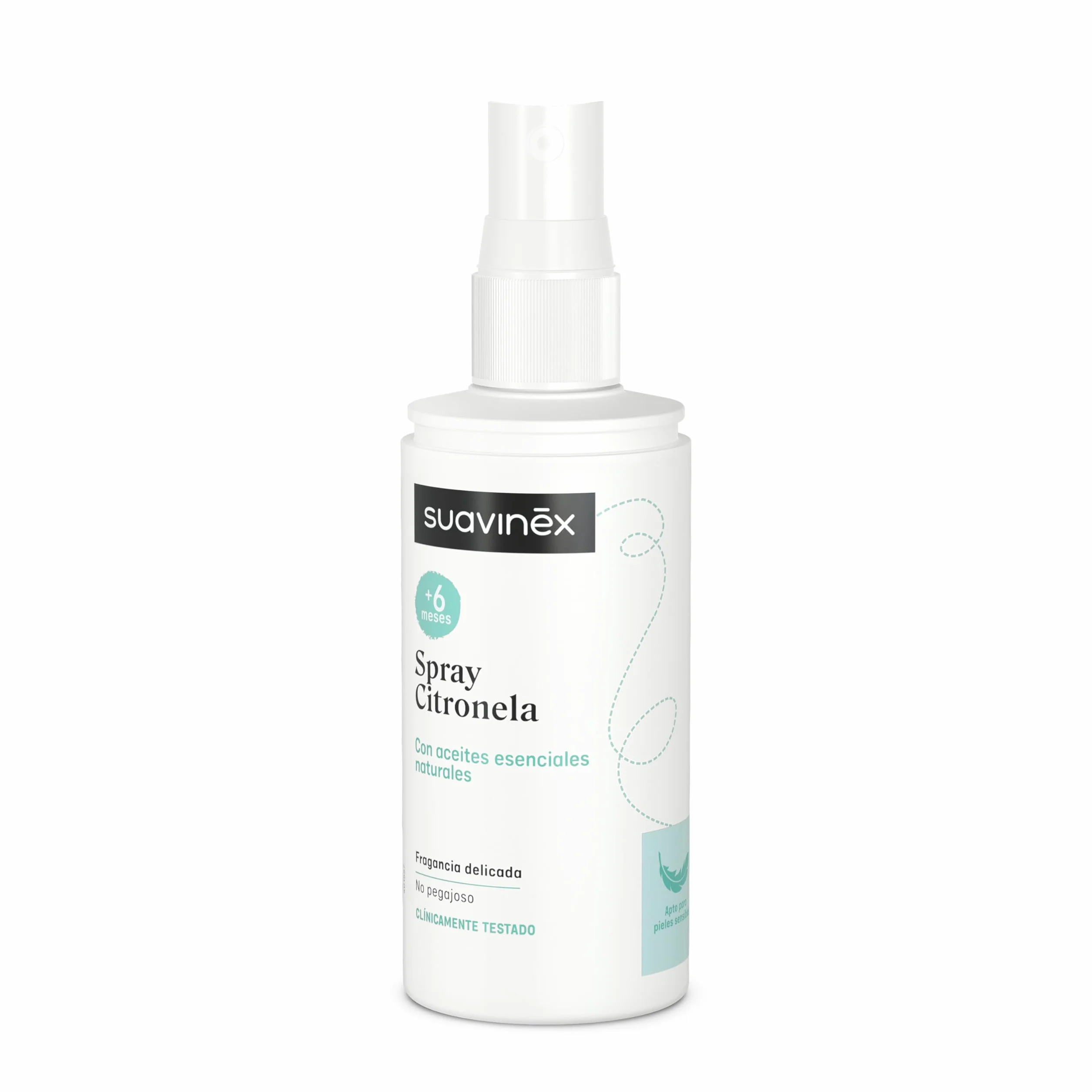 Suavinex Spray alla Citronella Repellente Zanzare Oli Essenziali 100 ml Neonati 6 Mesi