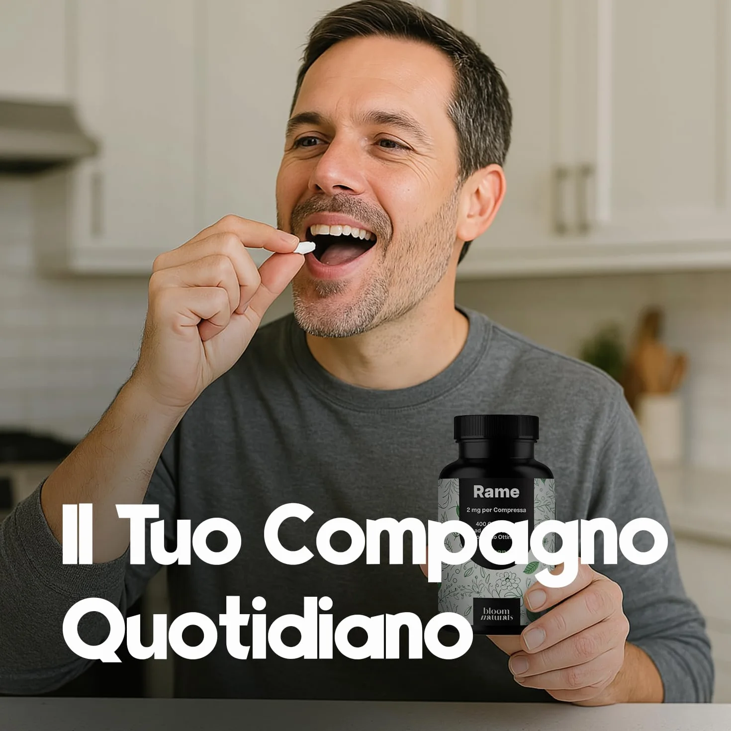 Rame Integratore - 400 Compresse Alto Dosaggio 2 mg - Rame Bisglicinato per Pelle e Capelli - Vegano & Prodotto in Germania - Testato in Laboratorio