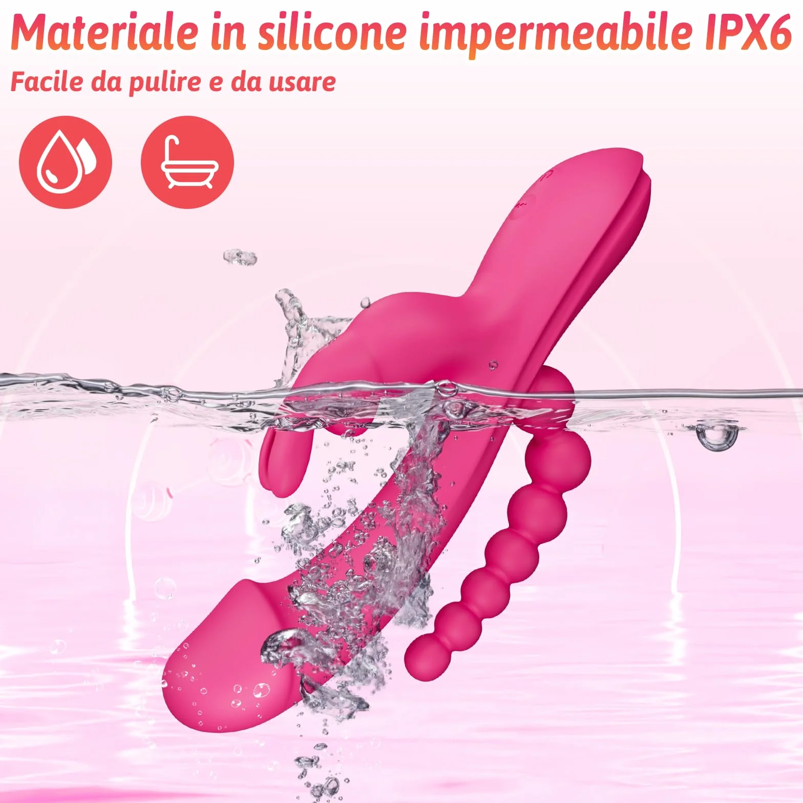 Vibratoreper donna del punto G Sex Toy - Dildo Stimolatore clitorideo, Giocattolo per adulti per il piacere femminile, doppio 10 modalità vibratore rosa anale Giocattolo del sesso di coppia