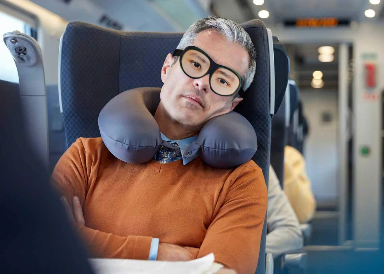 Mascherina per occhi con occhi aperti di Okami - Divertente maschera per dormire, maschera da notte oscurante con sacchetto da viaggio incluso (per occhi maschili)