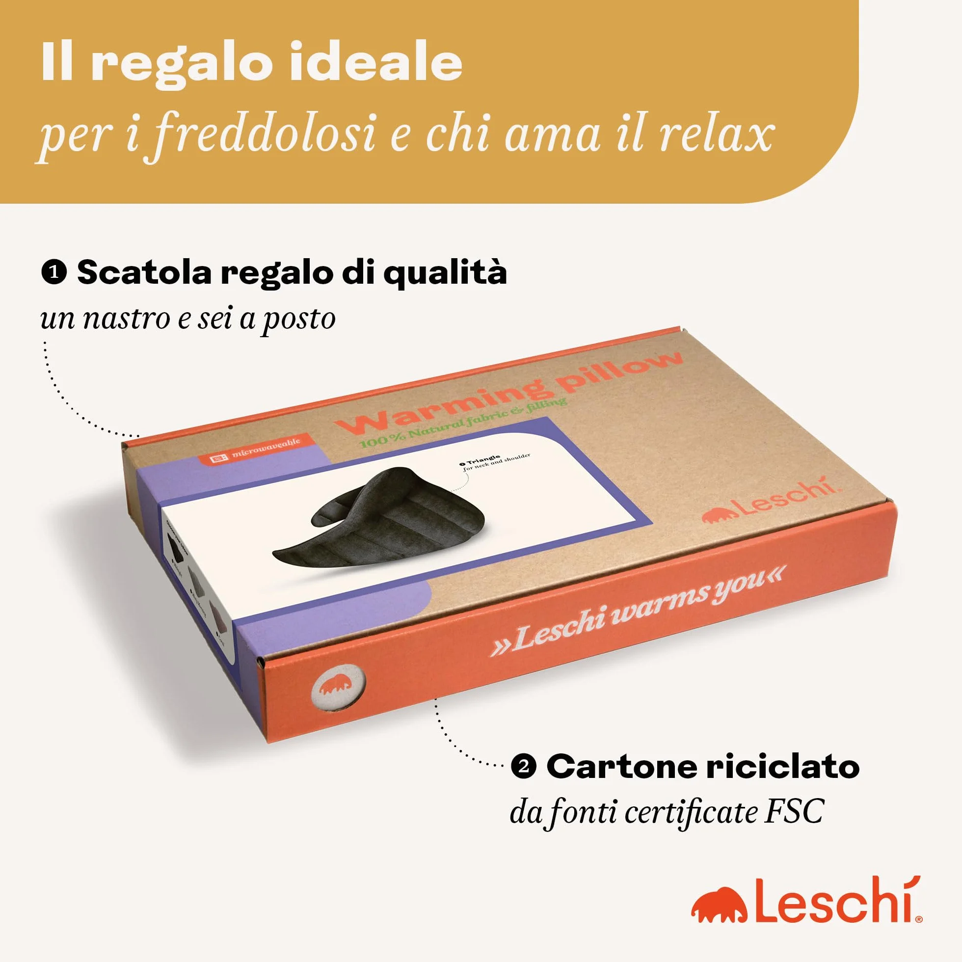 LESCHI XXL Cuscino termico per microonde (60x28cm), 100% cotone e grano biologico, cuscino riscaldante a 11 camere, rosa, ideale per alleviare tensioni su cervicale, spalla, schiena, collo
