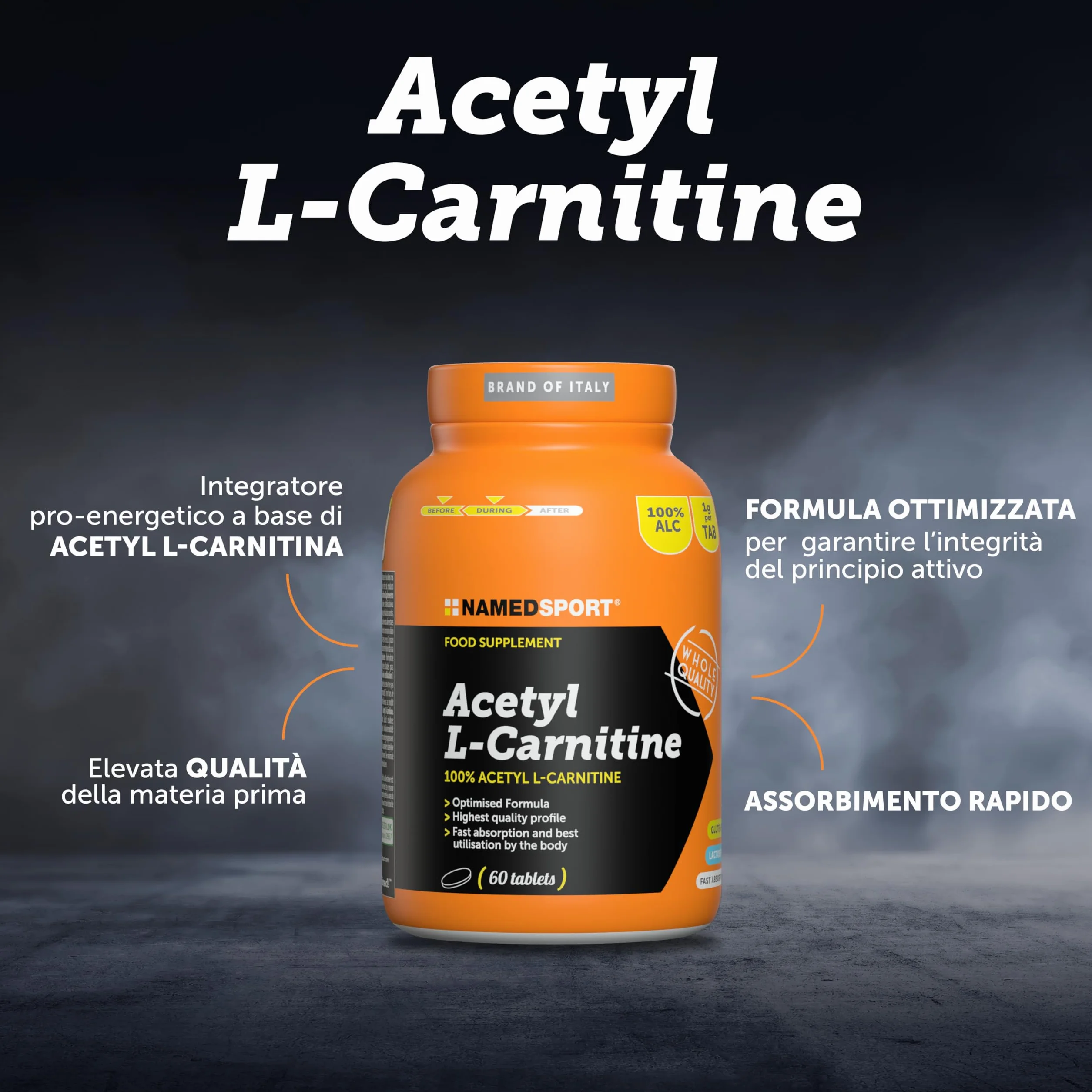 NAMEDSPORT SUPERFOOD Acetil L-Carnitina Compresse 60 Cpr 86 g