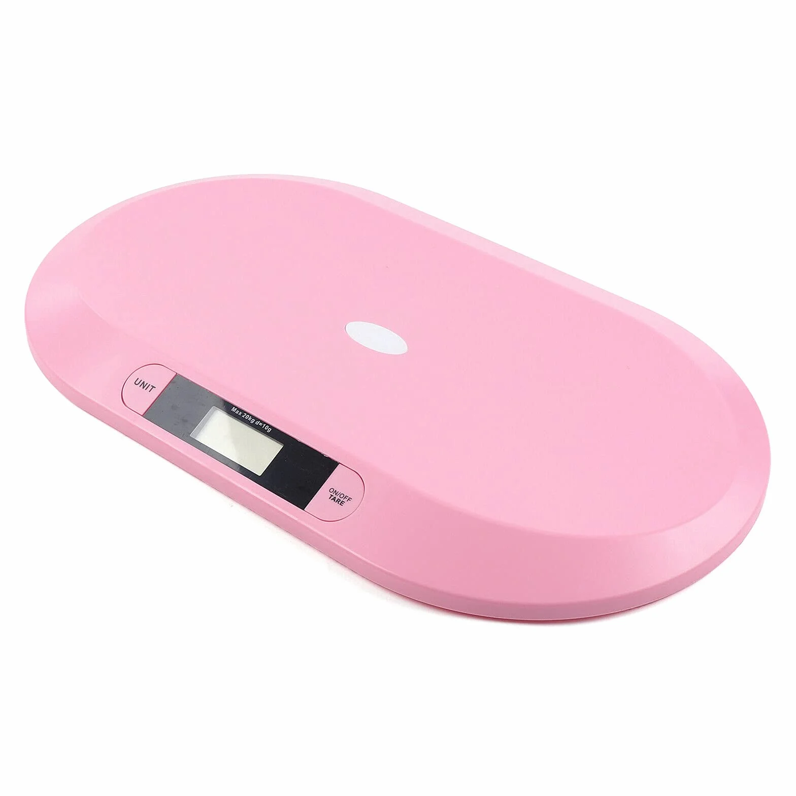 Bilancia Bambino Elettronico LCD 30g-20kg con Tare, Segue Crescita, Rosa