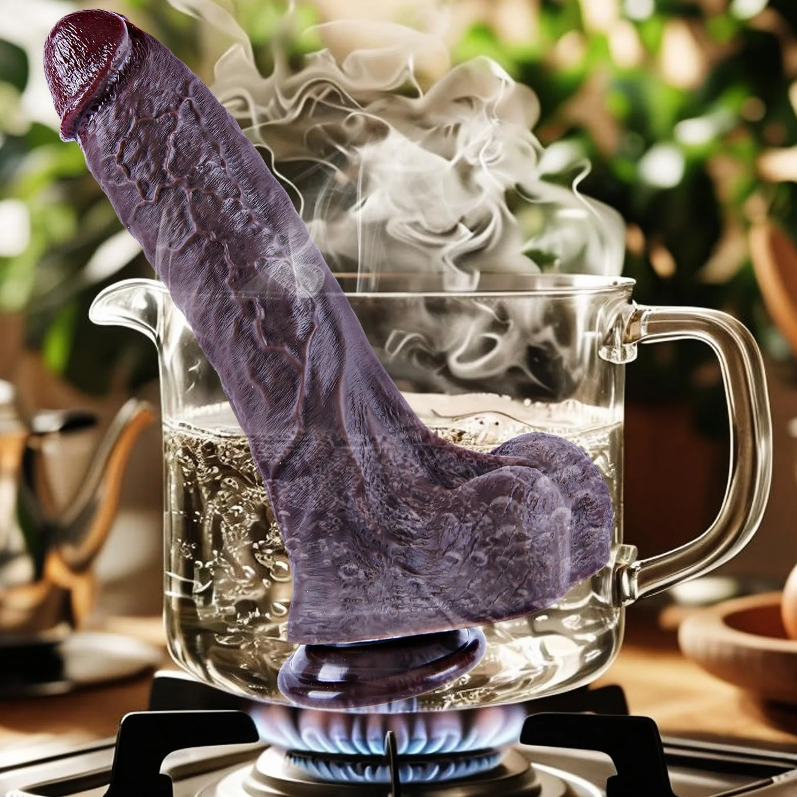 Dildo realistico gigante in silicone nero da 27,5 cm, dildo extra large e spesso con ventosa, pene lungo XXL, ottimo per la stimolazione del punto G e il gioco anale profondo, ottimo per le coppie gay