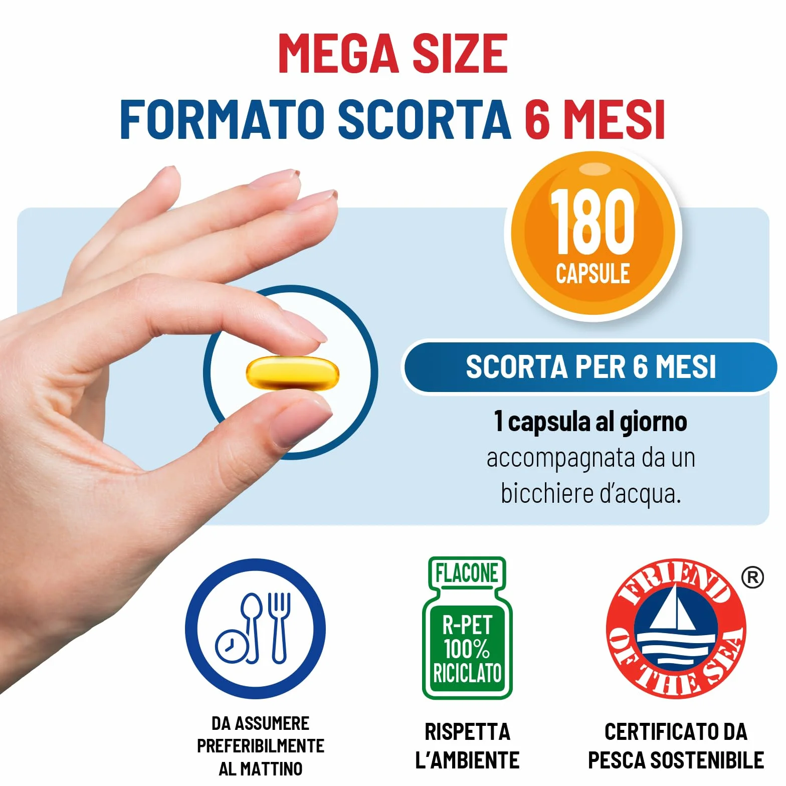 Equilibra Omega 3 Olio di Pesce 2000mg EPA 582mg DHA 388mg 180 capsule