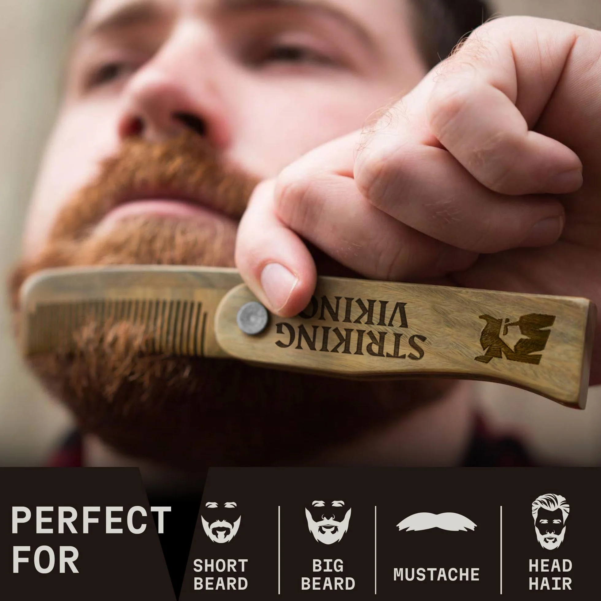Striking Viking Legno Barba Comb & Case