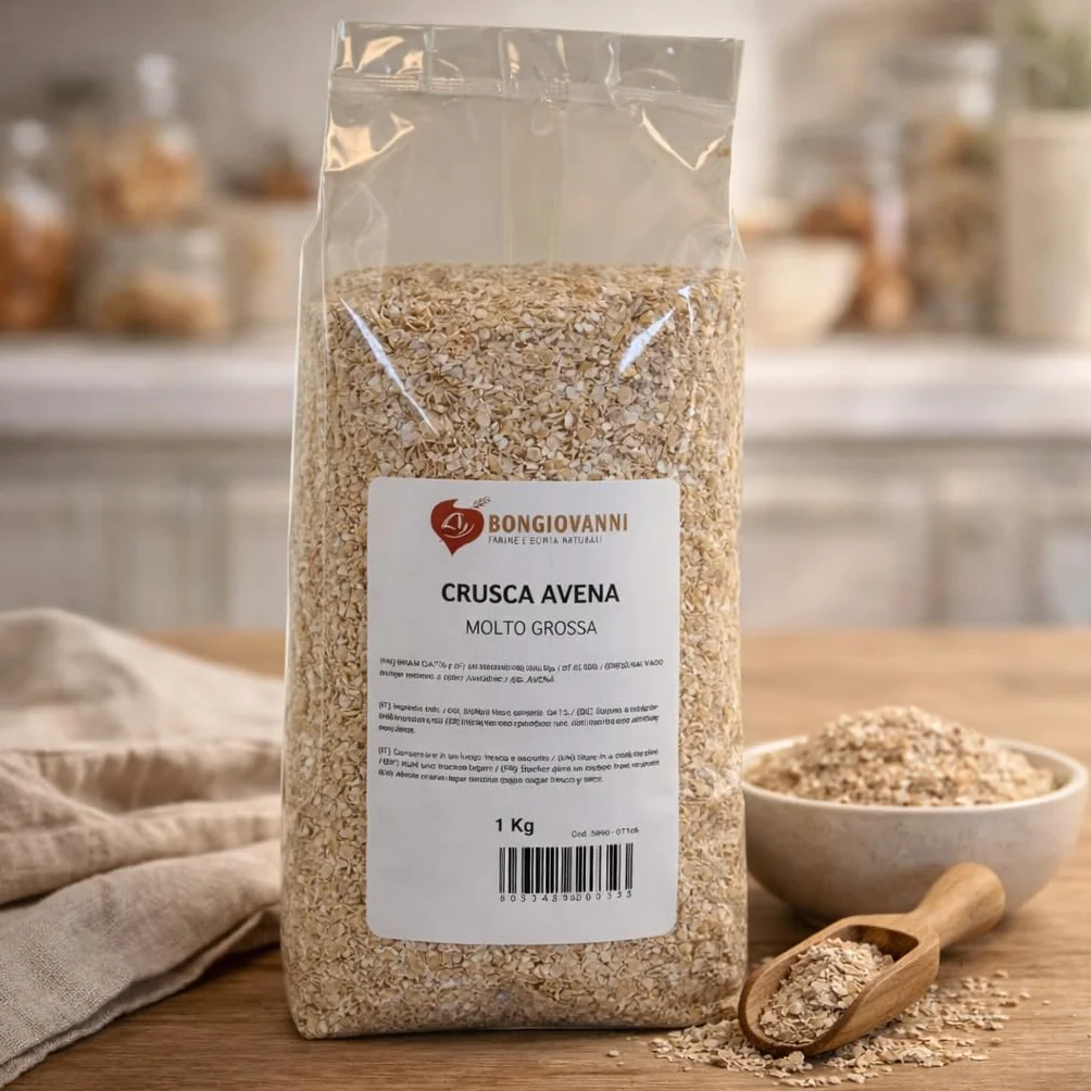 BONGIOVANNI FARINE E BONTA' NATURALI Crusca D'Avena Macinazione grossa 1 kg