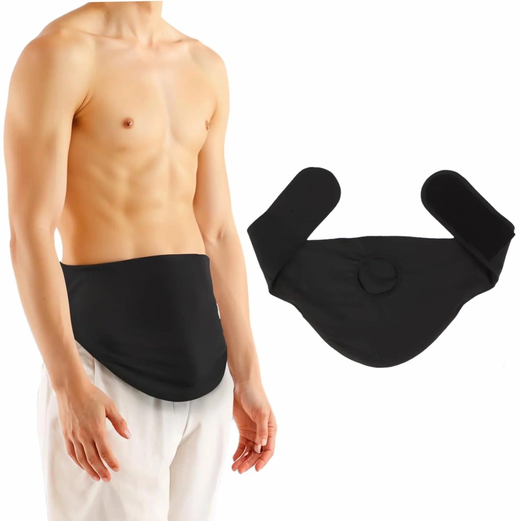 Cintura di stoma, coperture per sacchetti per stoma, cintura regolabile, ostomia in tessuto di asciugatura dell'umidità, sacchetti di colostomia lavabile in lavatrice per uomini e donne