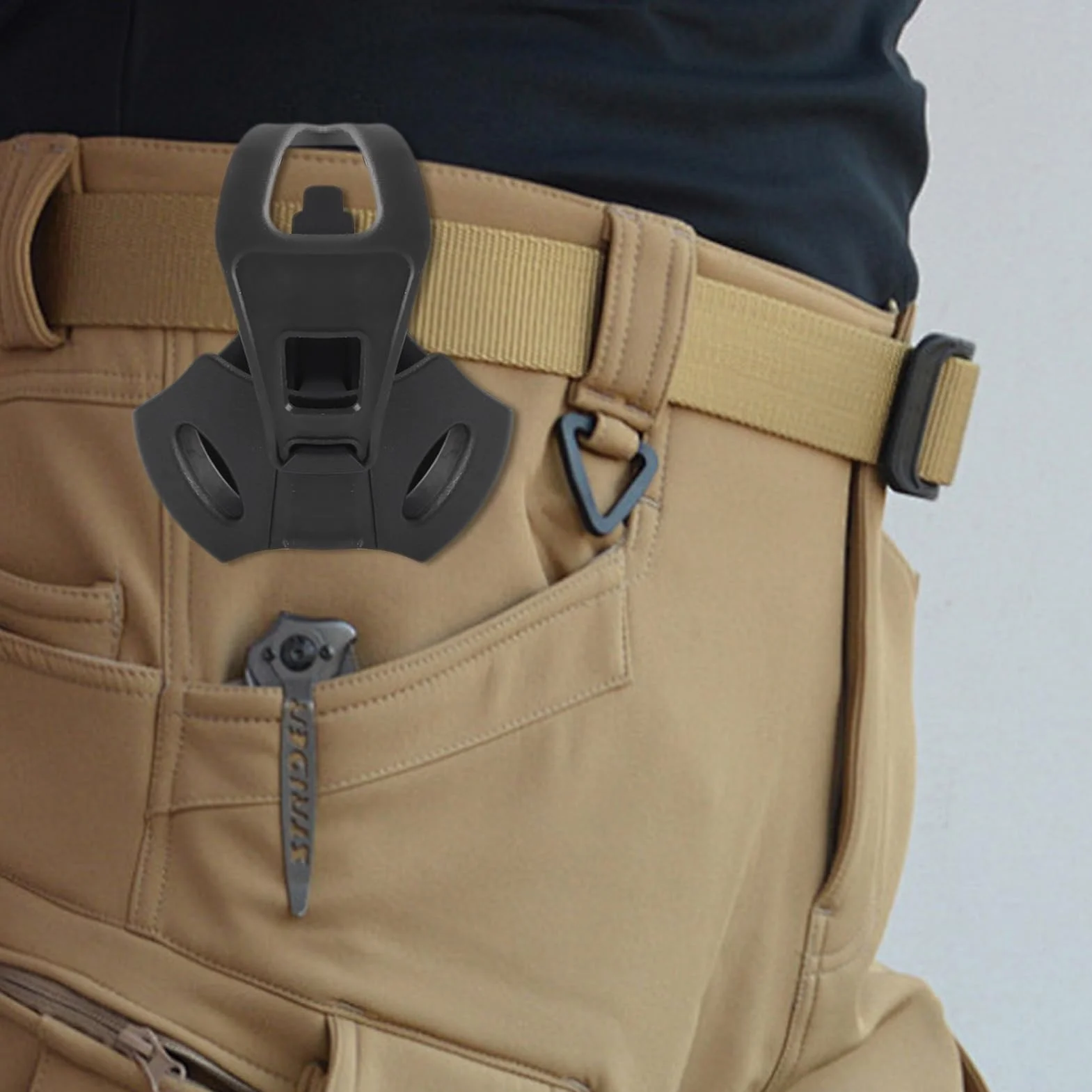 Generisch Custodia manette per cintura - Borsa fondina con clip posteriore a rilascio rapido