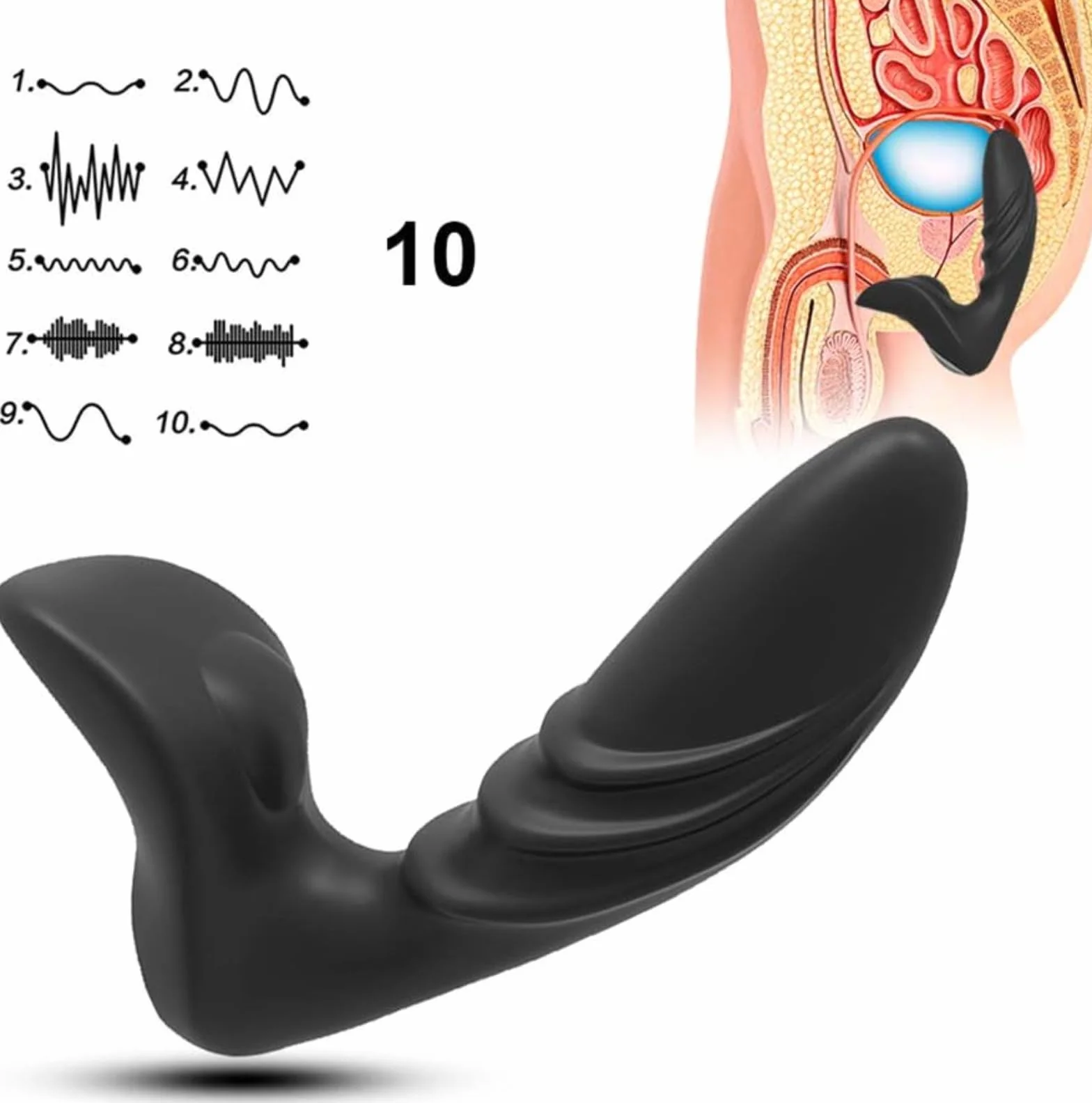 Massaggiatore della Prostata, Spina del Culo Anale Uomini Masturbatore Uomini Wireless Telecomando Massaggiatore della Prostata