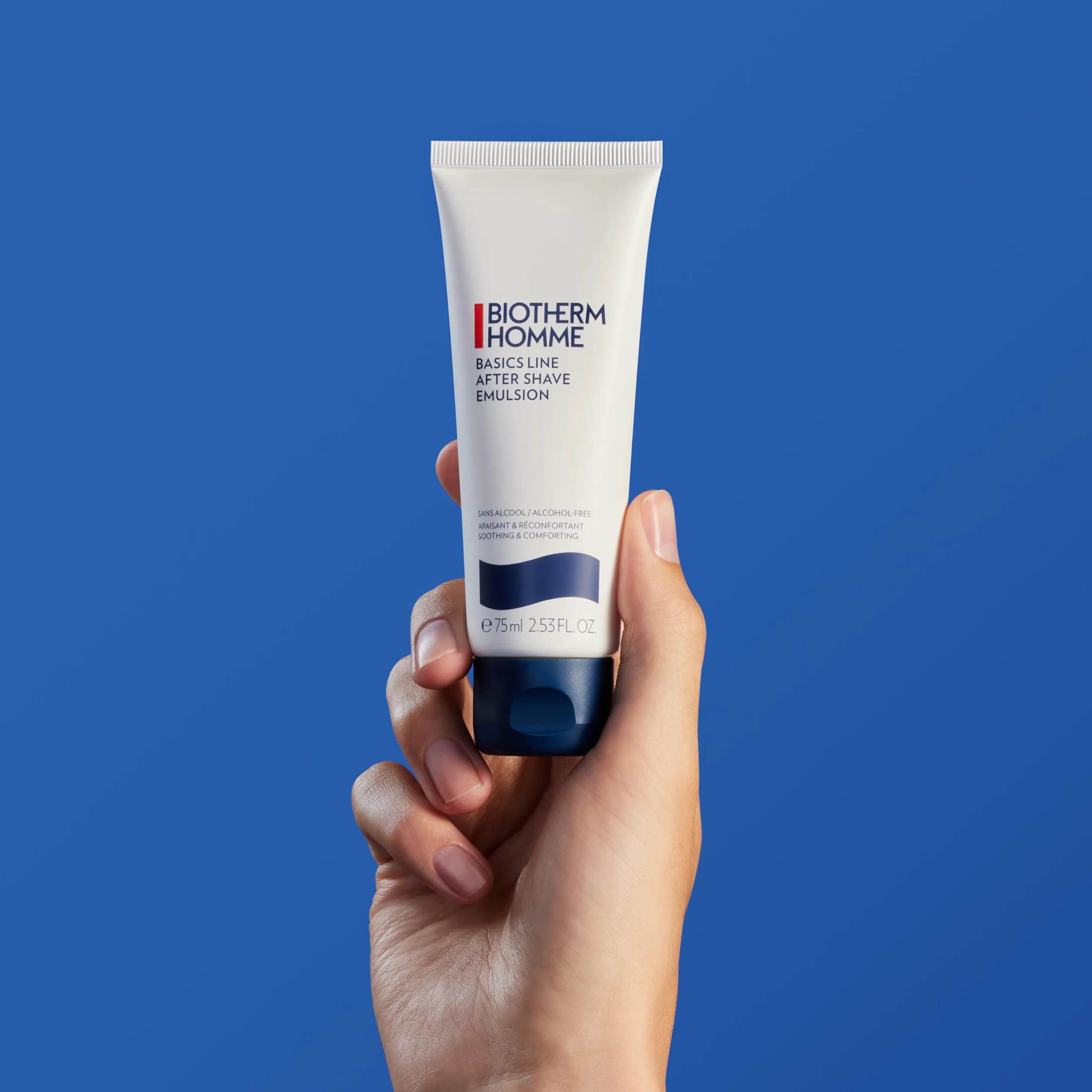BIOTHERM HOMME Basics Line After Shave Emulsion, Dopobarba in Balsamo Lenitivo Senza Alcol, Per Pelli da Normali a Secche, Anti-irritazioni Post-Rasatura, Pelle Idratata ed Elastica, 75 ml