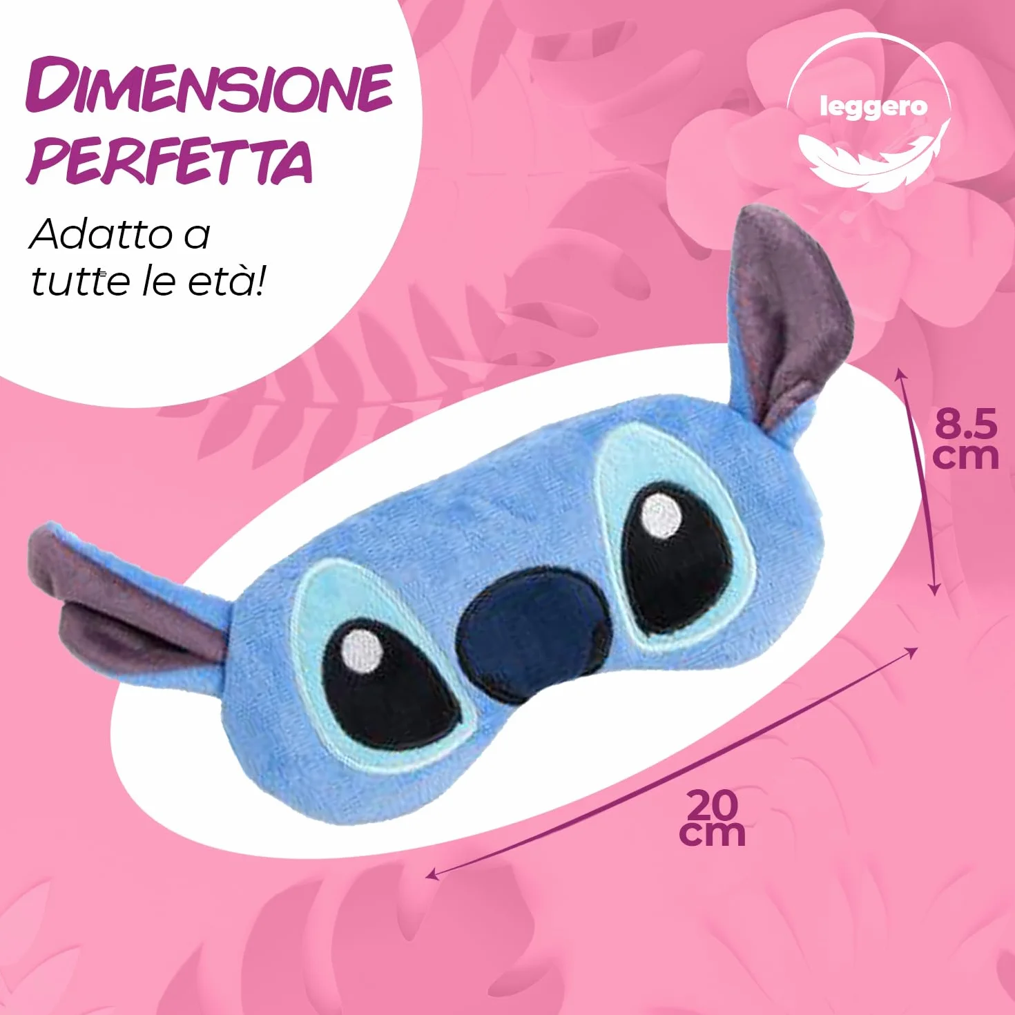 Mascherina Stitch per Dormire – Maschera Stitch Morbida e Confortevole – Accessori di Stitch per il Relax e il Riposo