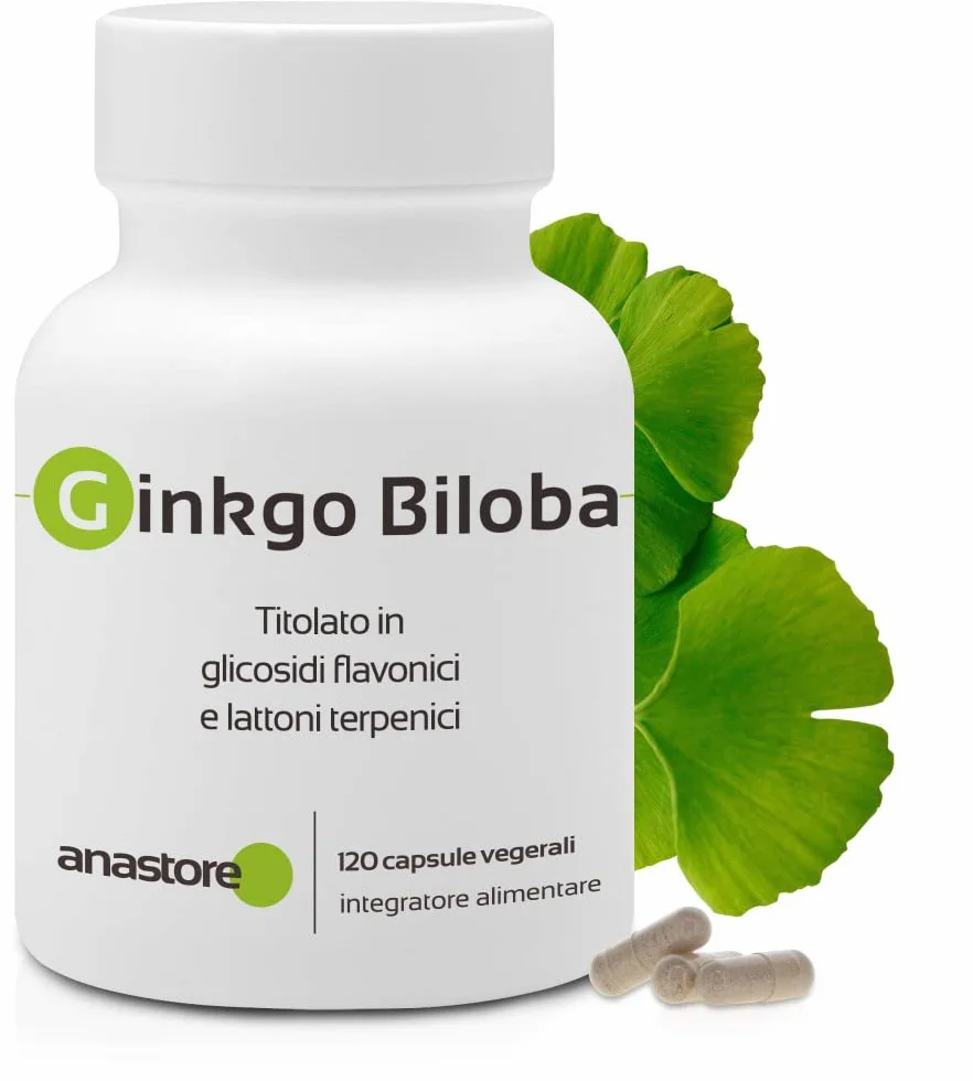 GINKGO BILOBA * 60 mg / 120 capsule * Titolato al 24% min. di flavoni glicosidi e al 6% min. di lattoni terpenici