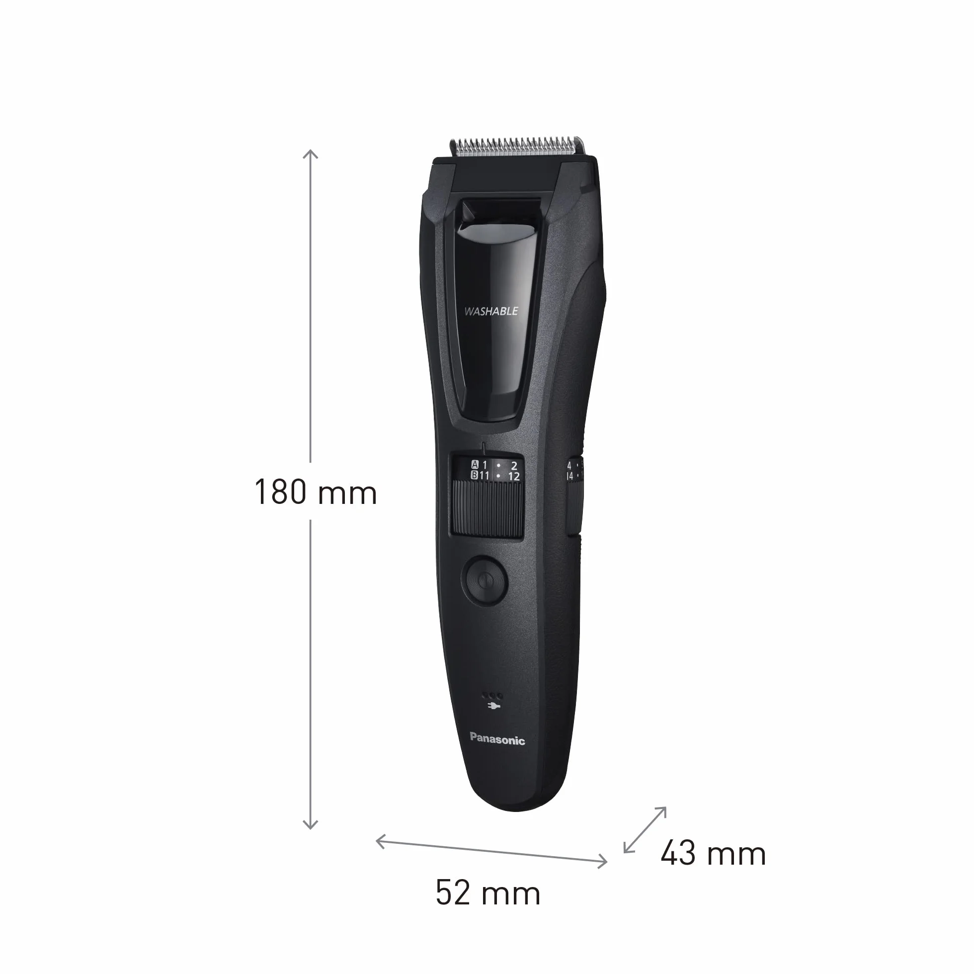 Panasonic ER-GB62-H503 Regolabarba Tagliacapelli Uomo Cordless Impermeabile 39 Impostazioni Lunghezza 3 Accessori Grigio Opaco