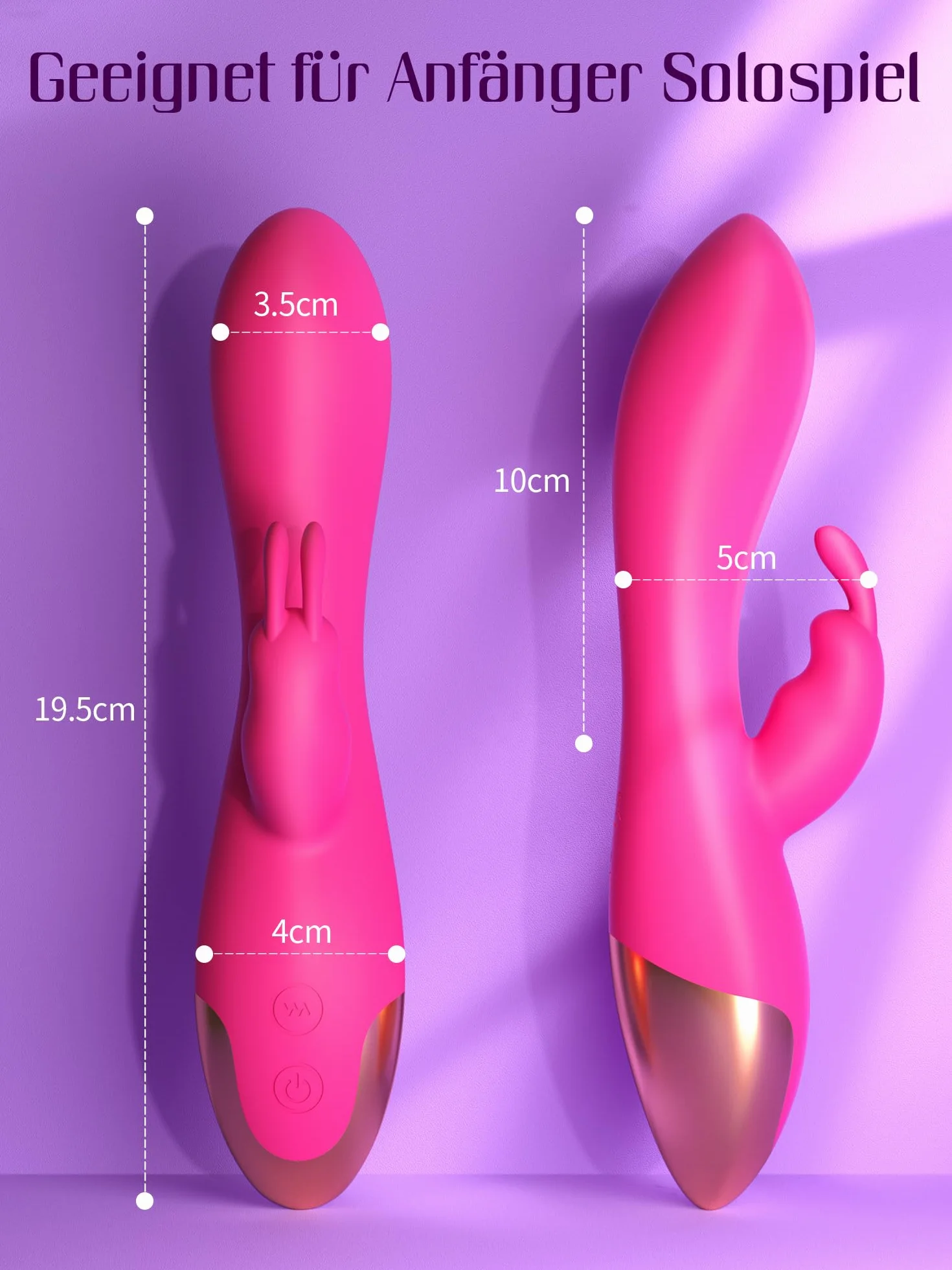 HIVEFUN Giocattoli Sessuali per Donne Vibratore per Coniglio Solo, Donna Dildo Vibratori Erotici Clitoride anale E Stimolazione Del Punto G Giocattoli, 10 Vibrazioni per Donne Vibratori per Coppie
