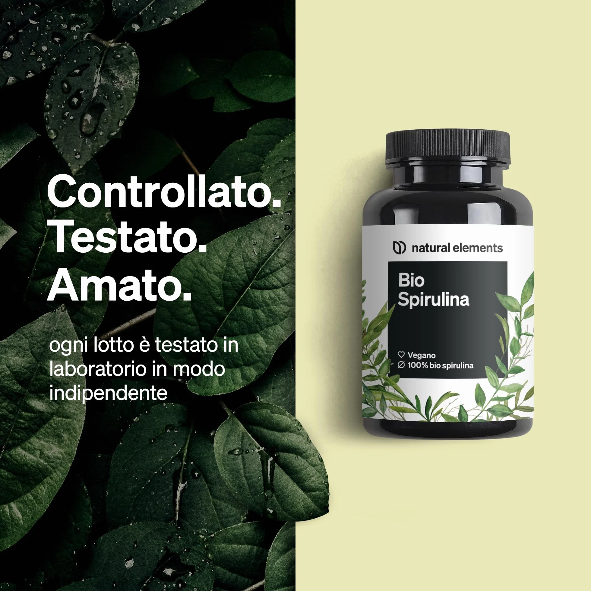 Spirulina Biologica 500 compresse 3000mg vegana ad alto dosaggio
