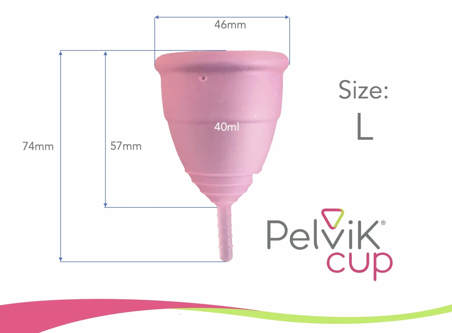 Cup - Coppetta mestruale - Certificata FDA, morbida, rispetta il tuo Pavimento pelvico - scelta da ostetriche e medici (Large)