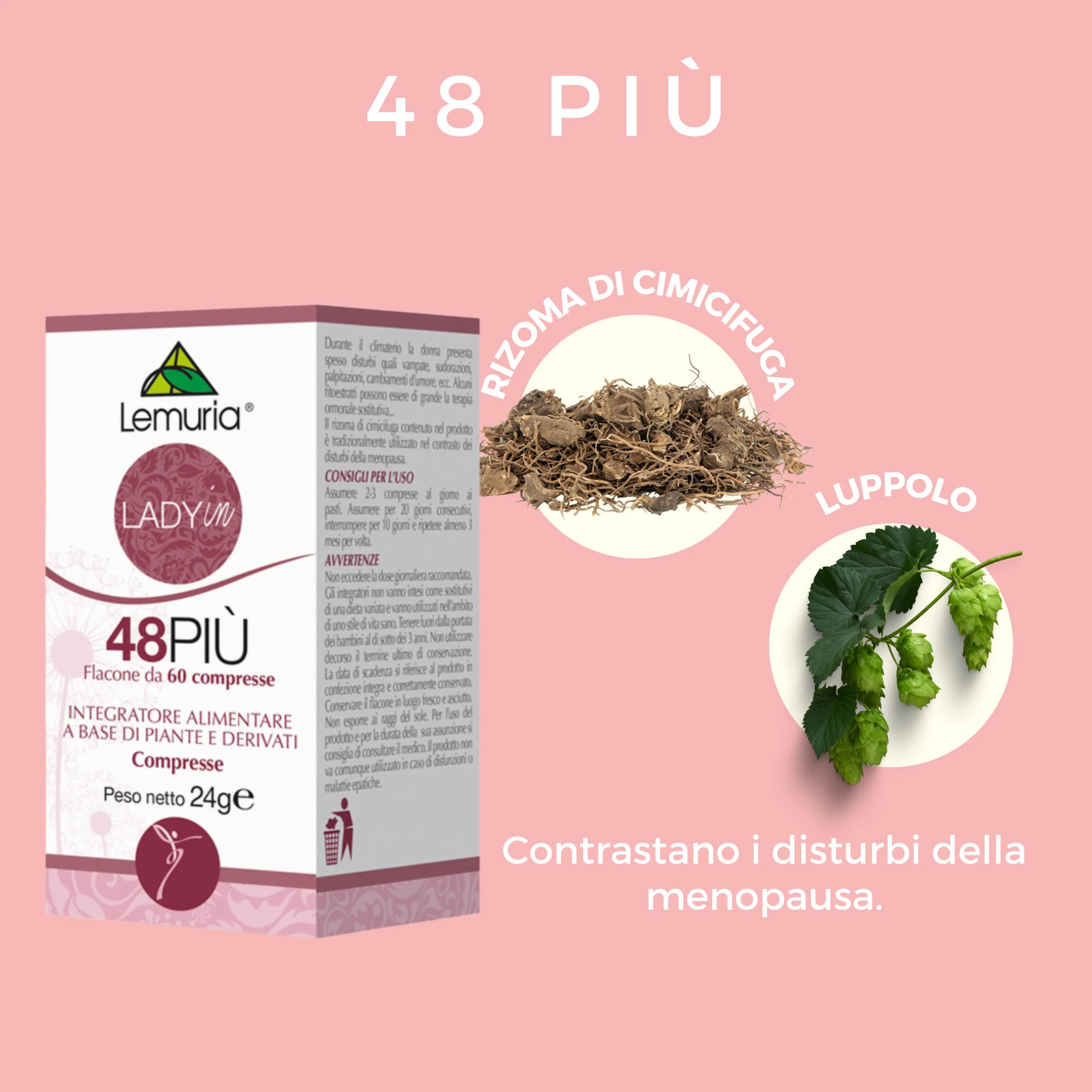 Lemuria 48 Più Cimicifuga Rizoma 60 Compresse Menopausa