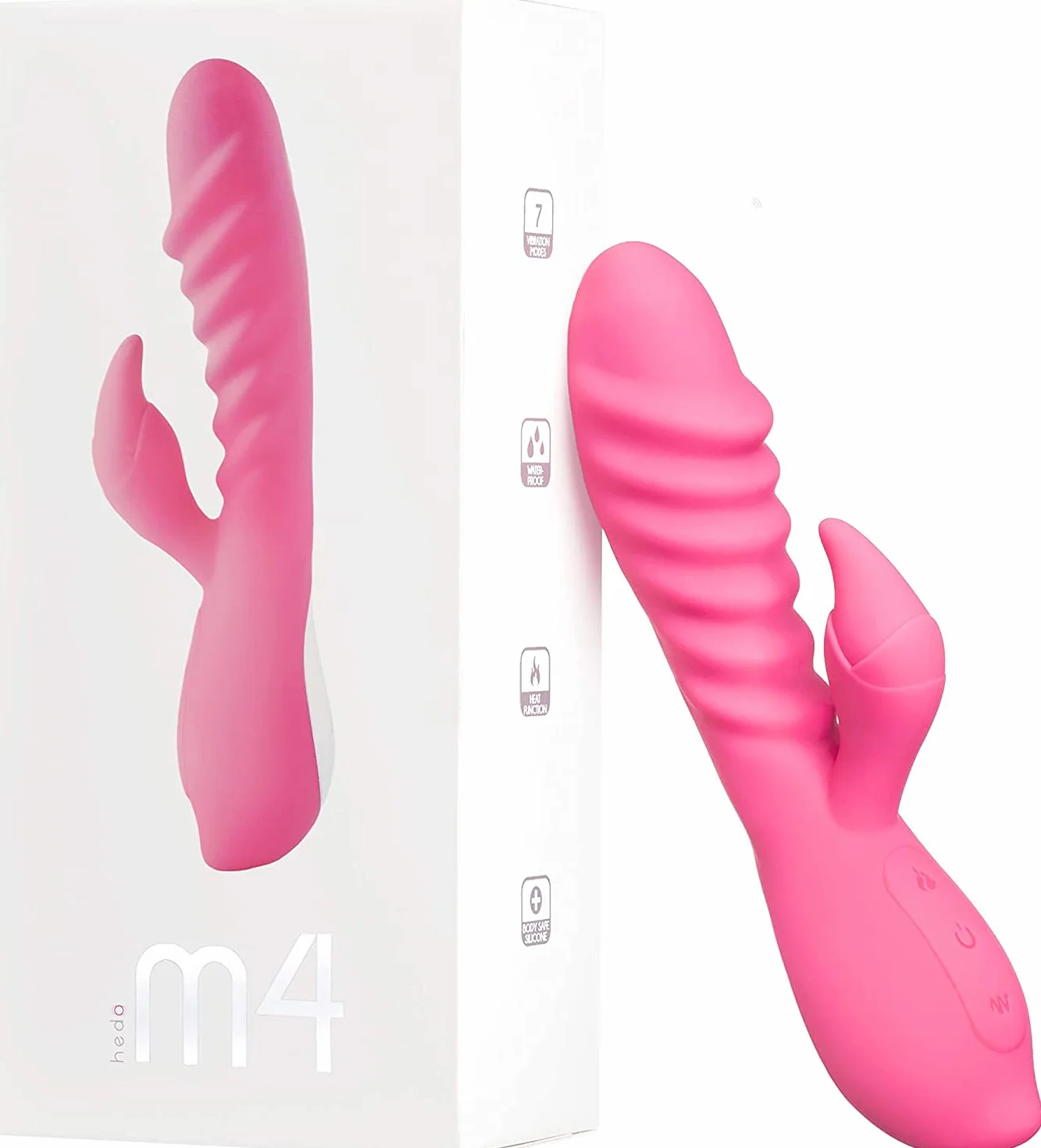 HEDO M4 | Vibratore sessuale per donna | Funzione calore | Stimolatore clitorideo e punto G | Dido vibrante | Privo di PVC e ftalati | Vibratorepunto squirt | Massaggiatore rabbit