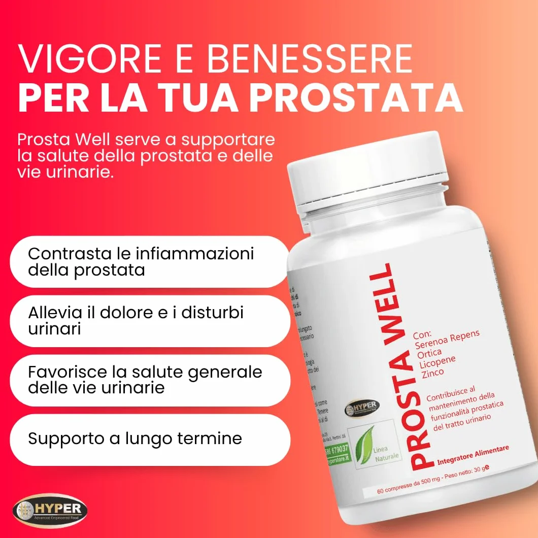 Prosta Well Integratore Benessere Prostata Vie Urinarie Serenoa Repens Ortica Licopene Zinco 240 Compresse