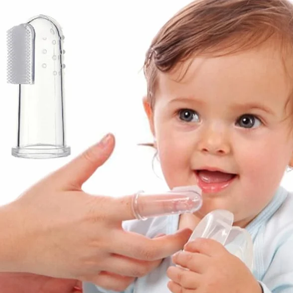 Bambino Kids Spazzolino da Denti a Forma di Dito in Silicone per Bambini Sicuro per Gengive e Denti