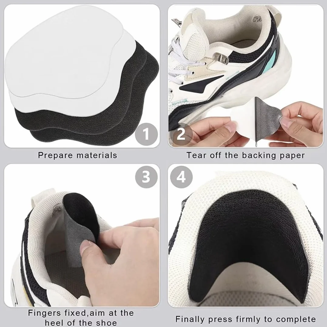12 Paia Patch Riparazione Sneaker Autoadesive, Kit Anti-Buchi per Scarpe, Pelle, Tacchi Alti (2 Misure, 6 Colori)