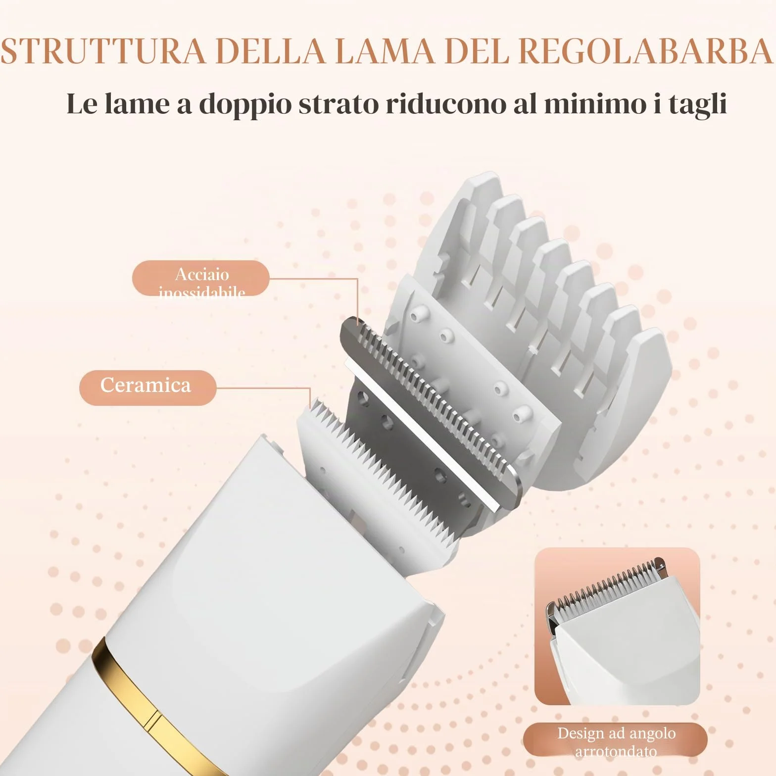 Rasoio da donna, 3 in 1, per donne, rimozione peli del viso, ricaricabile con stazione di ricarica USB, rasoio elettrico da donna, per gambe, braccia e viso, impermeabile IPX7