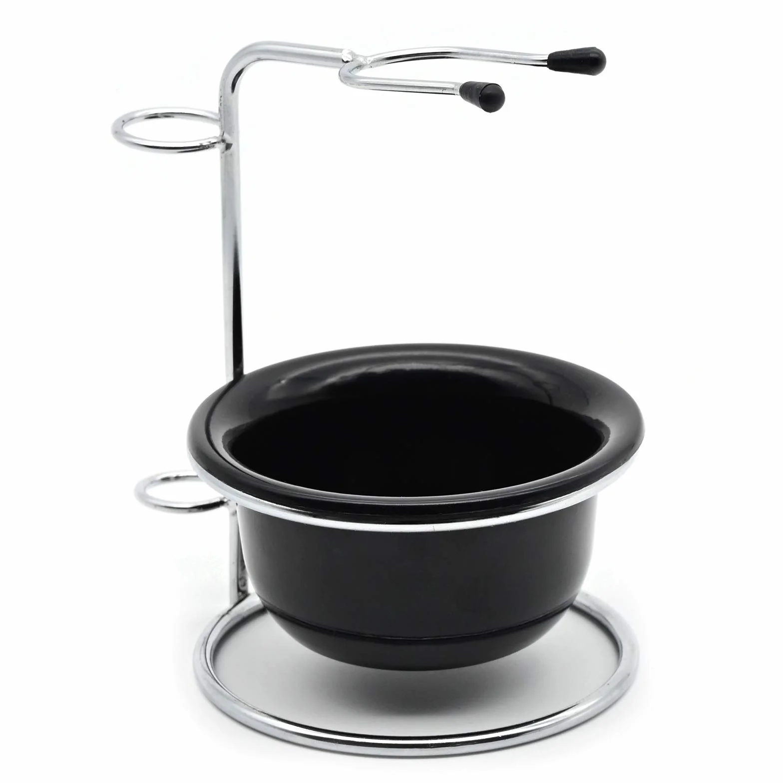 Kit di rasatura per uomo, set universale in acciaio inox con ciotola da barba, il miglior supporto per rasoio di sicurezza, per rasoi manuali, lame, pennello da barba, ciotola da barba