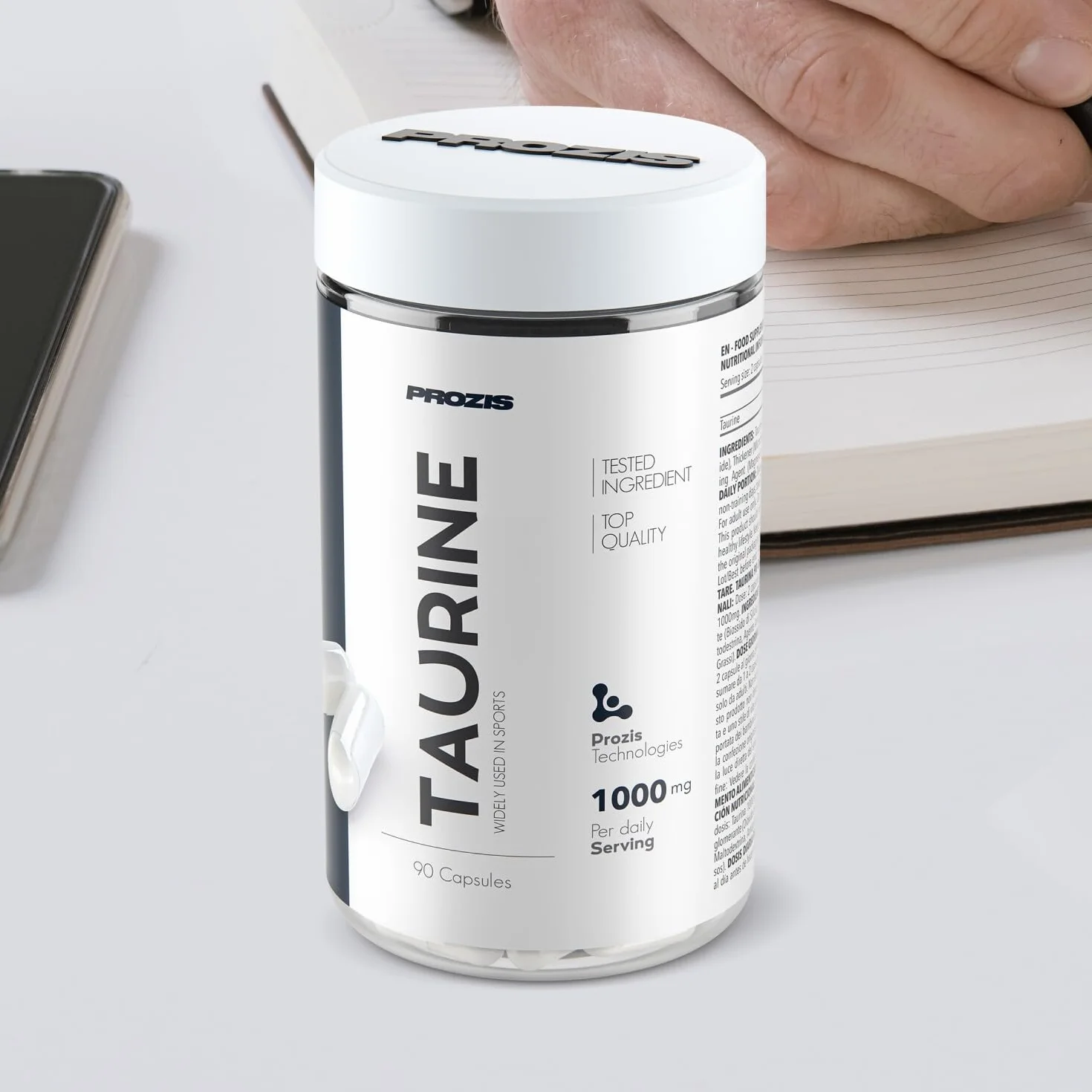 Prozis Taurine 1000 mg 90 kapsułek taurina tabletki