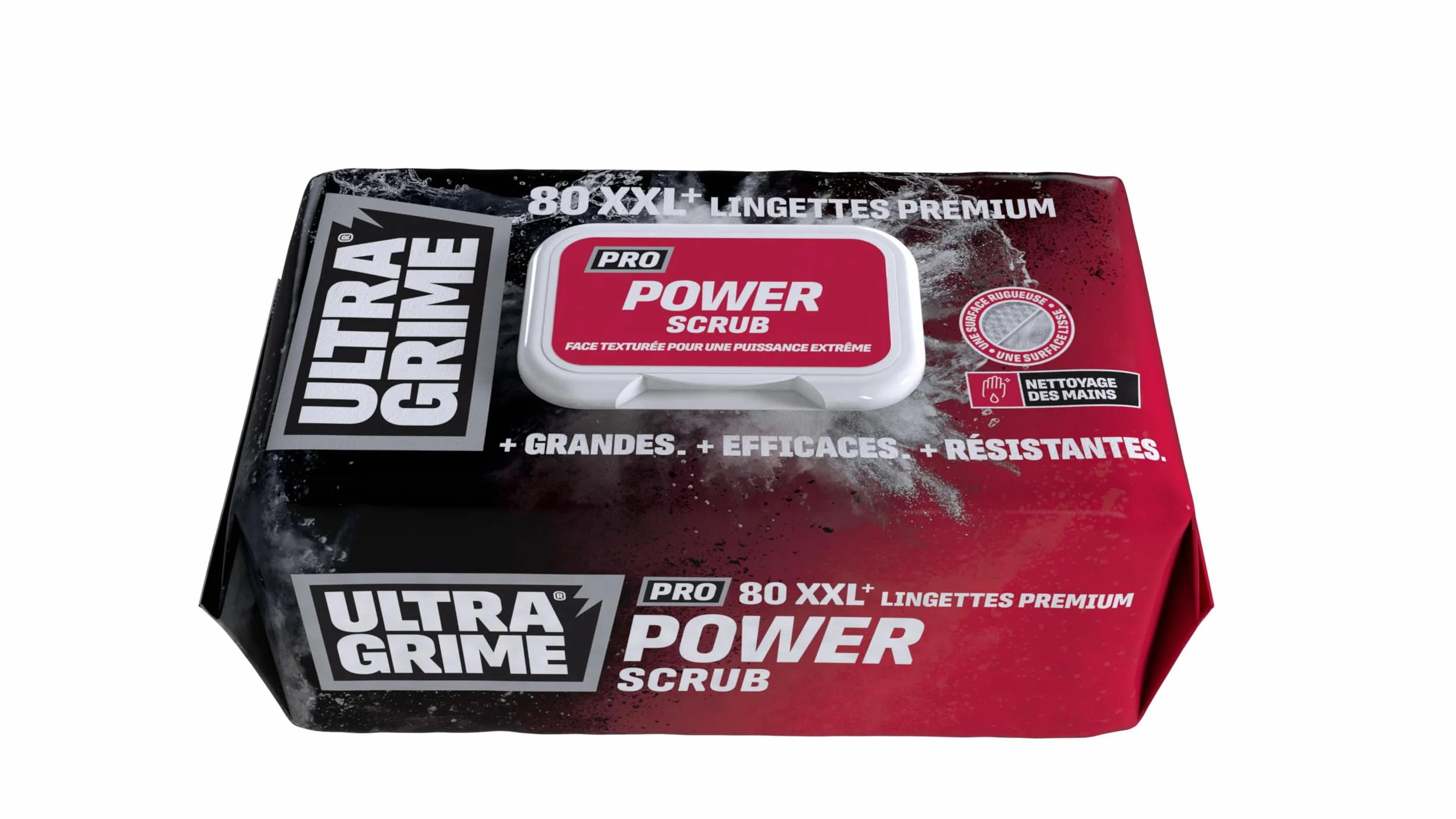 UltraGrime Pro Power Scrub Salviette industriali potenti 80 salviette umidificate 38 cm x 25 cm