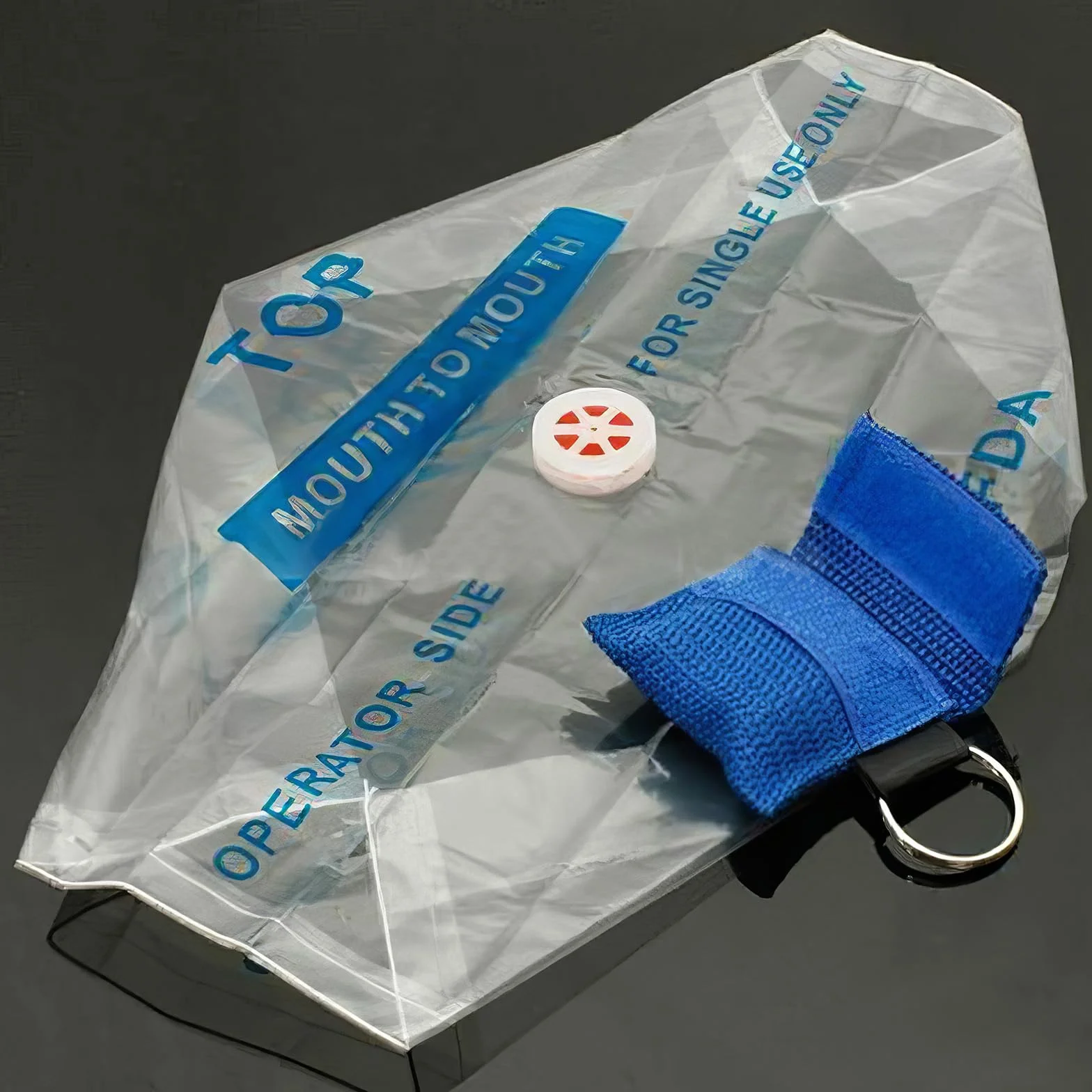 Maschera di respirazione Primo Soccorso 4 PCS CPR Face Shield Adulti Bambini Emergenza