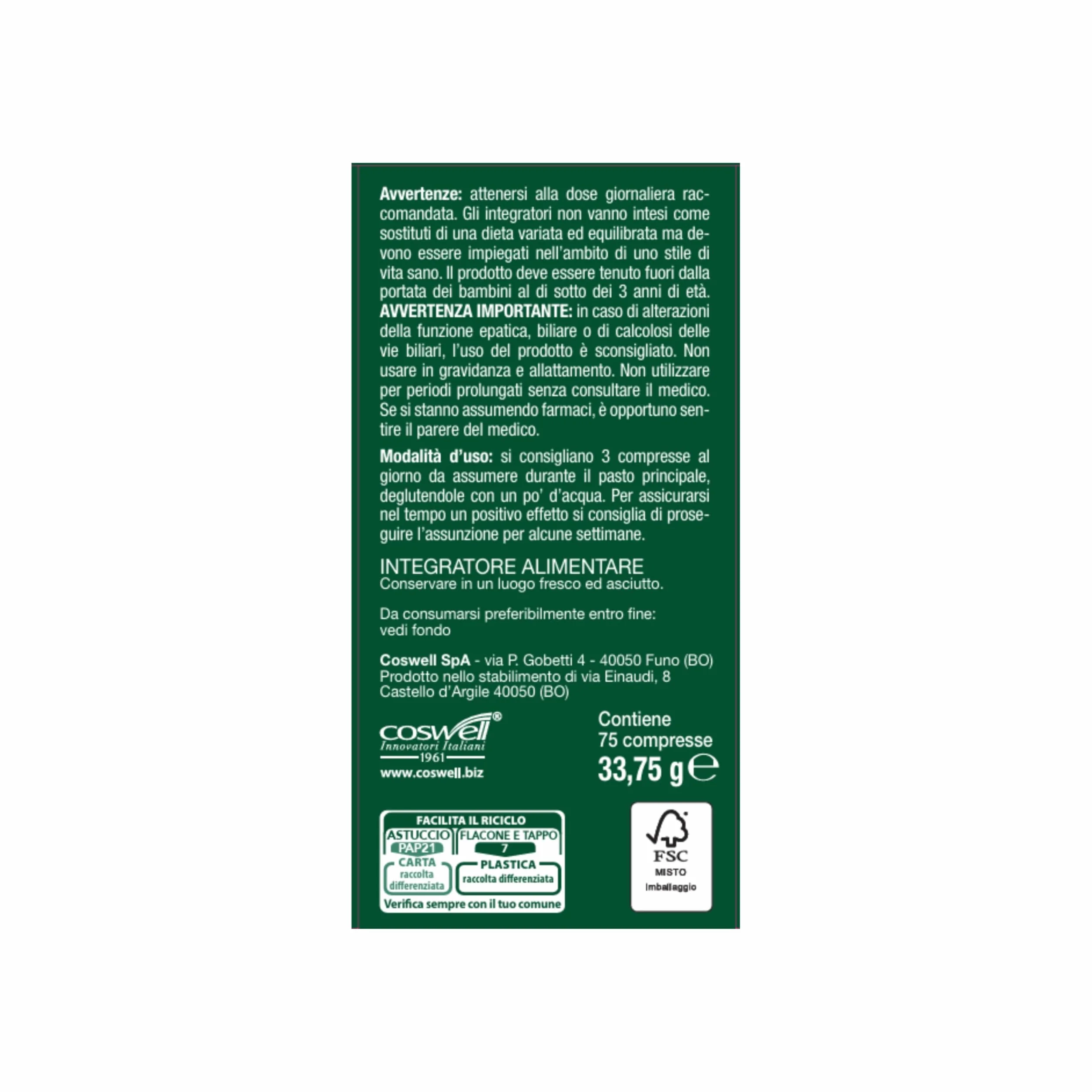 L'Angelica Integratore Curcuma e Pepe 75 Compresse Antiossidante Senza Lattosio Senza Glutine