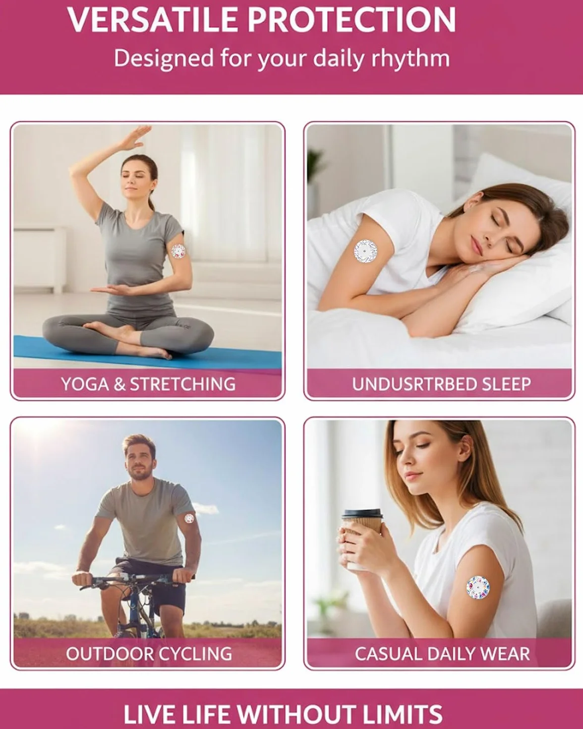 6 Pezzi Cerotti Libre 2 Impermeabile - Cerotti per Sensore Libre 2, di lunga durata, non irritanti, facili da applicare e rimuovere - ideali per sport