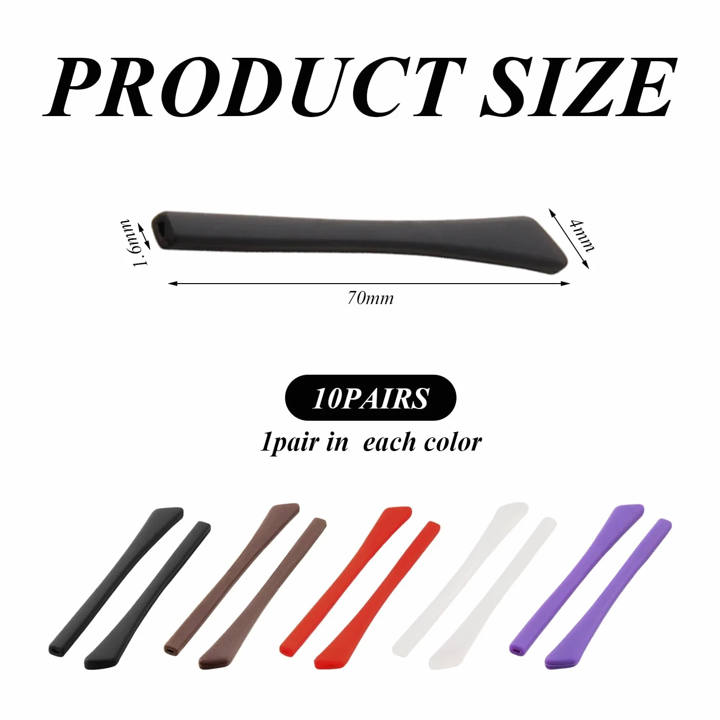 Coprigambe per Occhiali in Silicone Morbido Antiscivolo Elastici per Occhiali Accessori