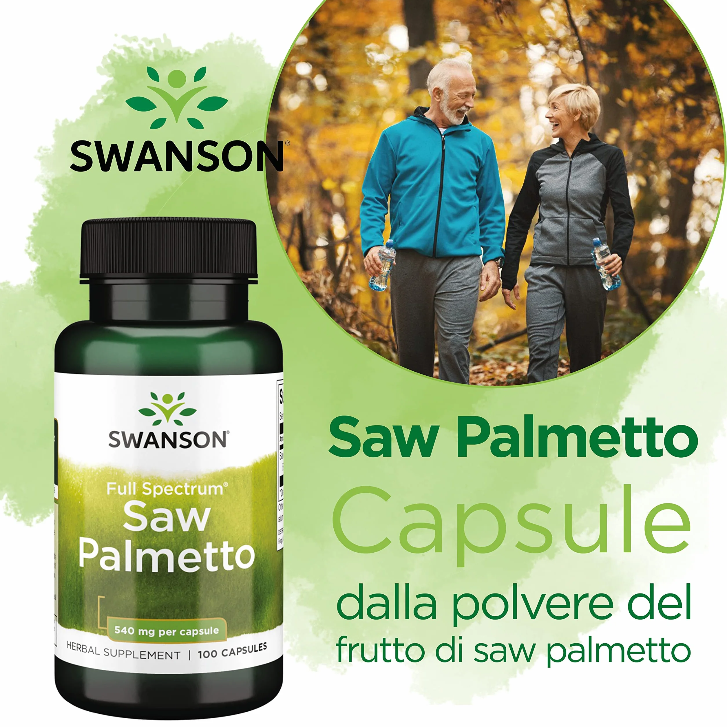 Swanson Saw Palmetto 540mg 100 Capsule Alto Dosaggio