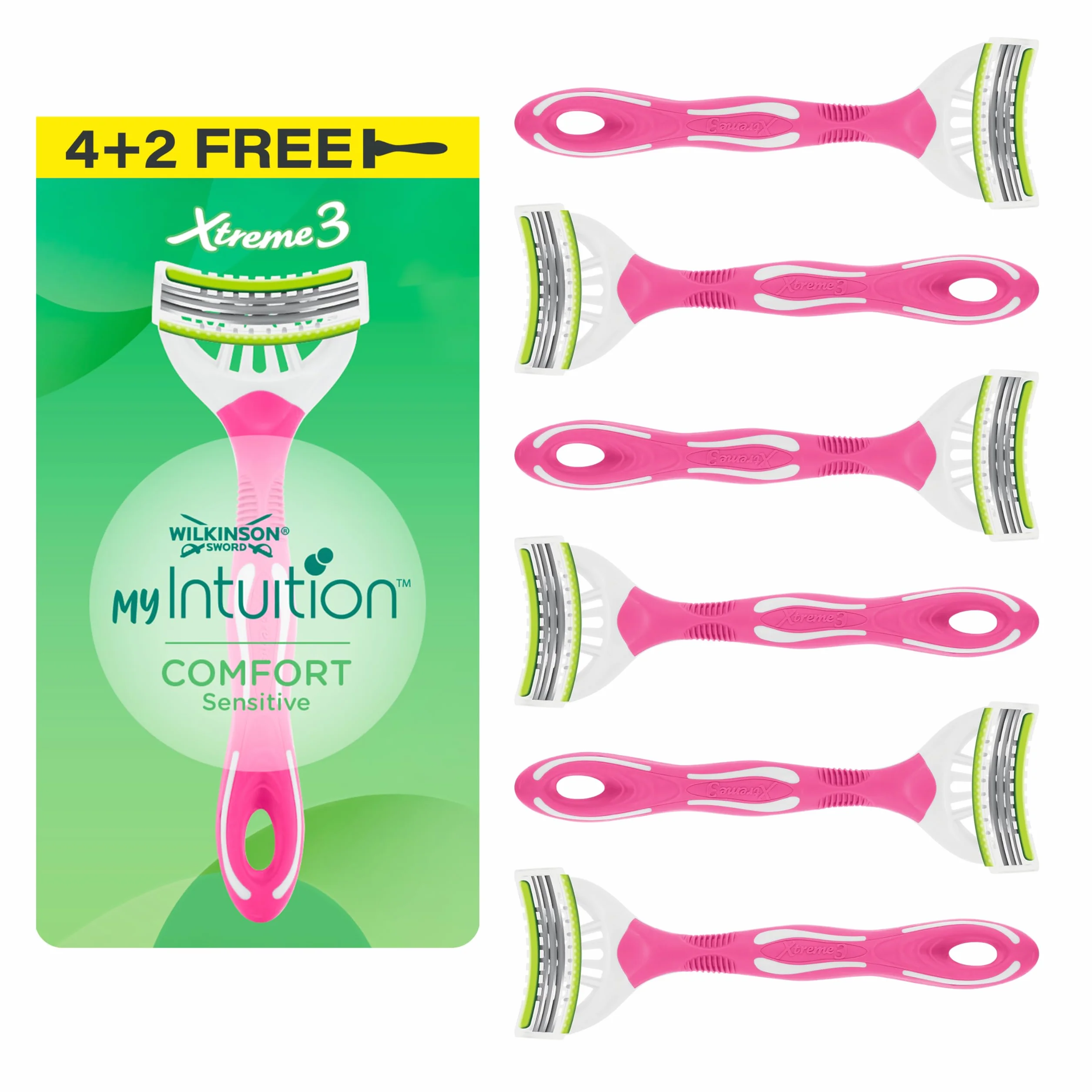 Wilkinson Sword myIntuition Xtreme 3 Comfort Sensitive rasoi da donna monouso confezione da 4+2