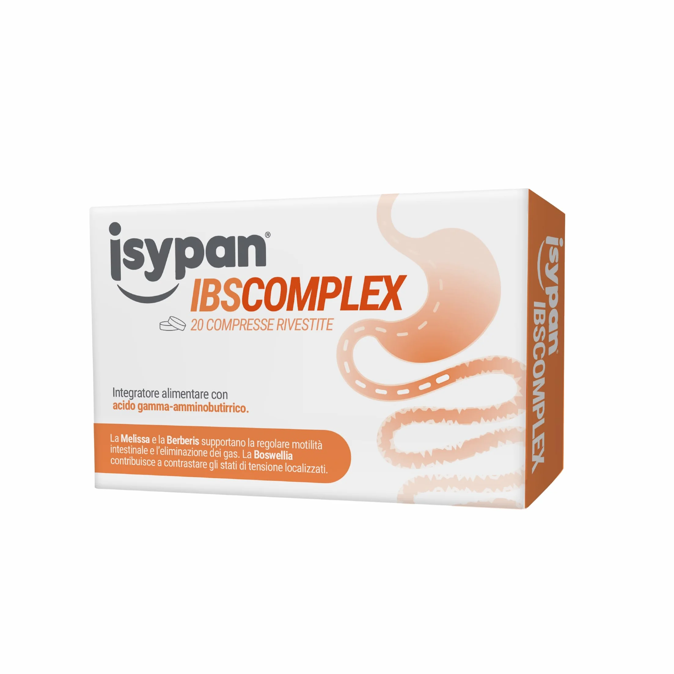 Isypan IBS Complex 20 Compresse – Integratore per Intestino Irritabile, Con Boswellia, Melissa e GABA, Supporto Digestione, Gonfiore e Benessere Intestinale