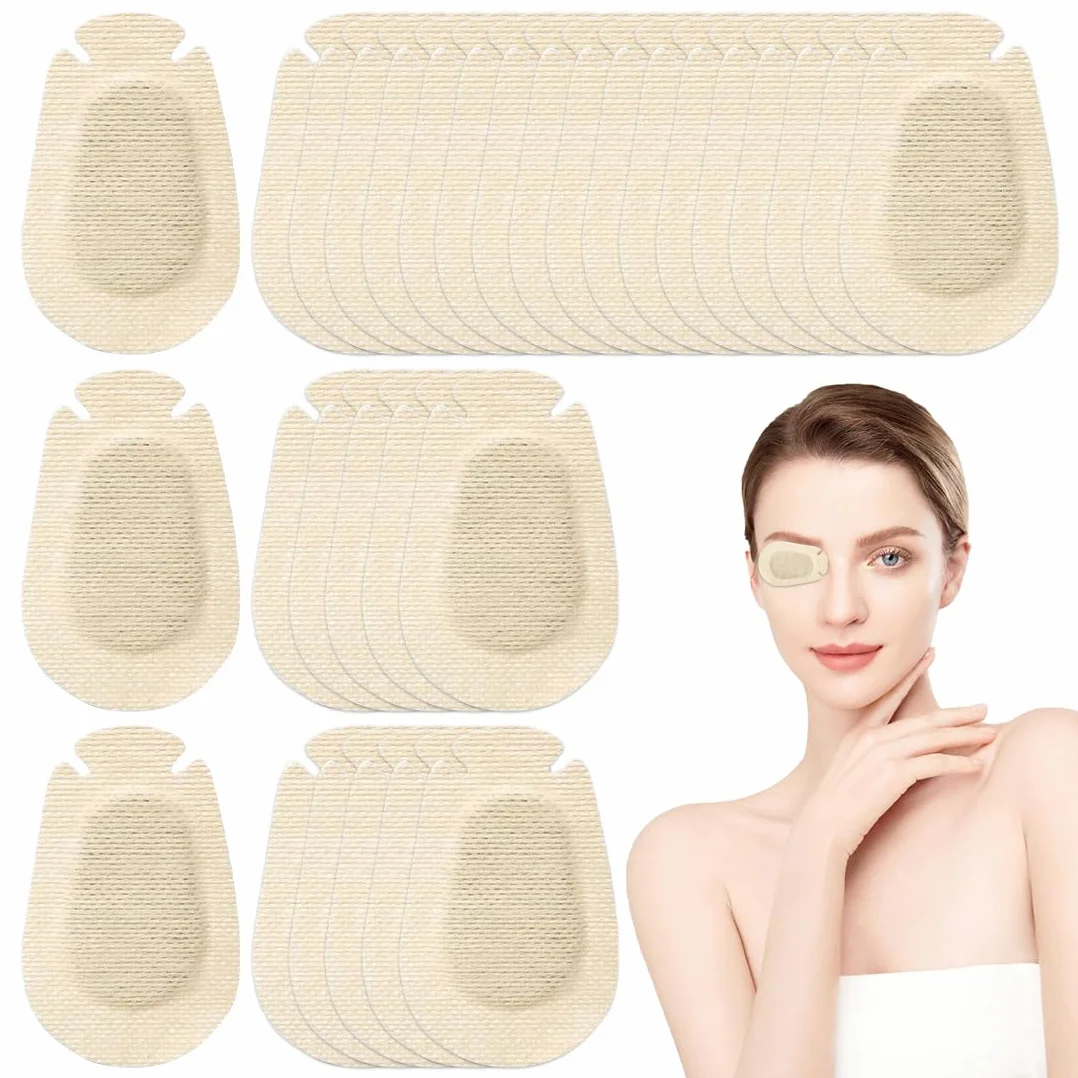 30 cerotti oculari adesivi, monouso, traspiranti per dormire, ortopedici, opachi per adulti, ragazze e ragazzi, per strabismo (occhi incrociati).