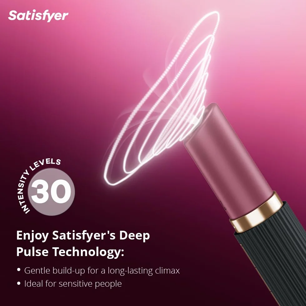 Satisfyer Pro 2 Kiss Vibratore a rossetto 3D Air Pulse Nero Ø 2.9 cm