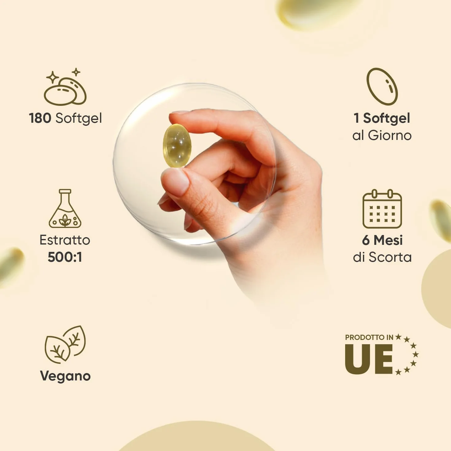 Aglio Capsule Molli Vegane 15000mg, 1 Softgel al Giorno (6 Mesi), Estratto di Aglio Inodore 500:1, Allicina Integratore Ricavato dall’Allium Sativum in 180 Softgel, Deodorizzato, Senza Glutine né OGM