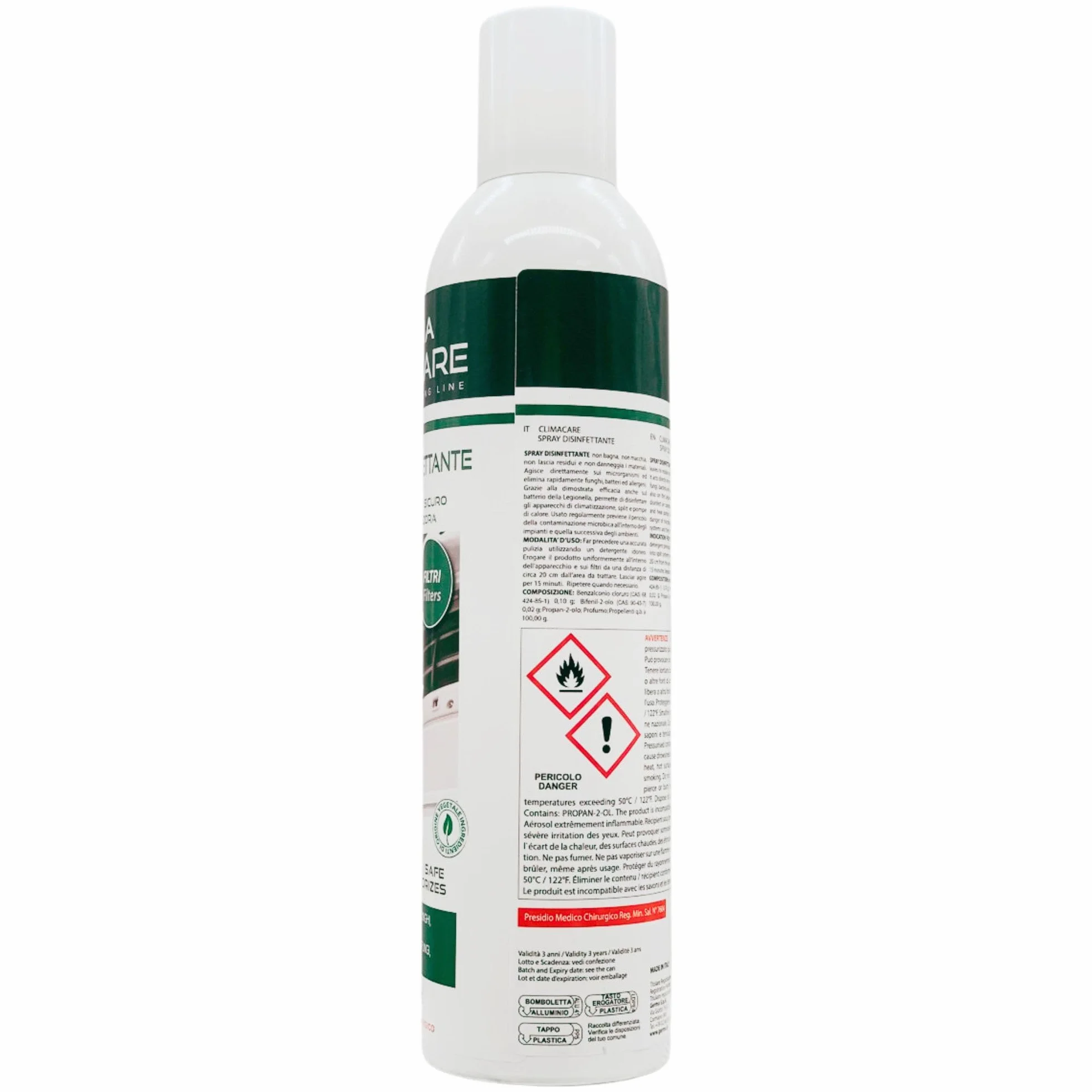 Spray Igienizzante per Climatizzatori 400ml + Guanti HDPE Monouso 100pz